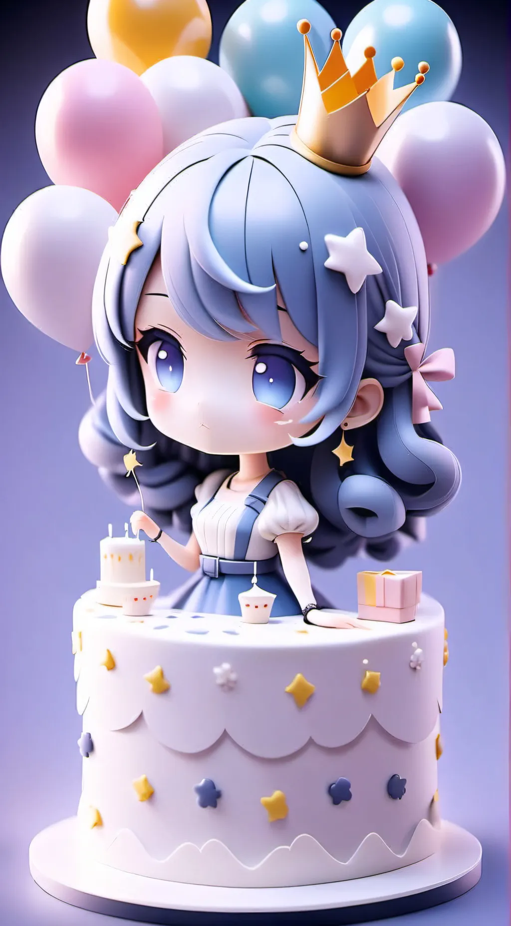 ai character: Birthday background