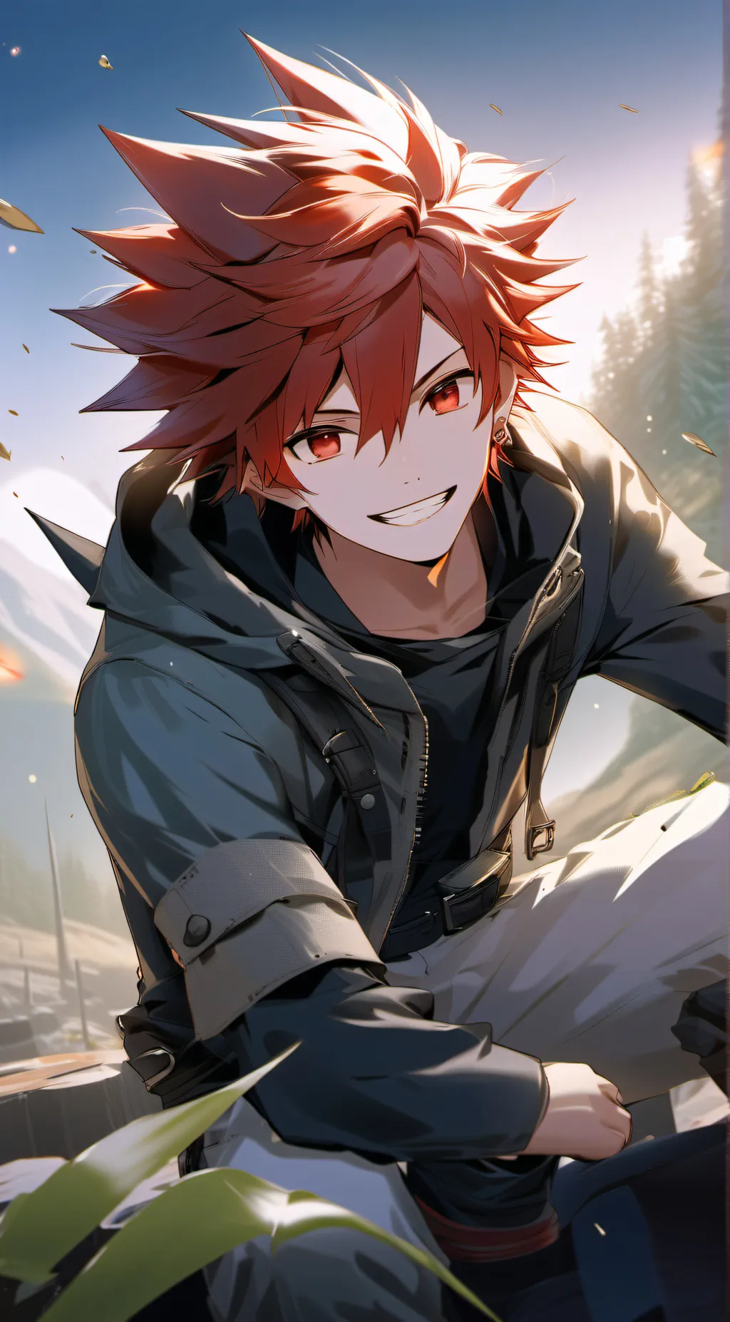 ai character: kirishima  background