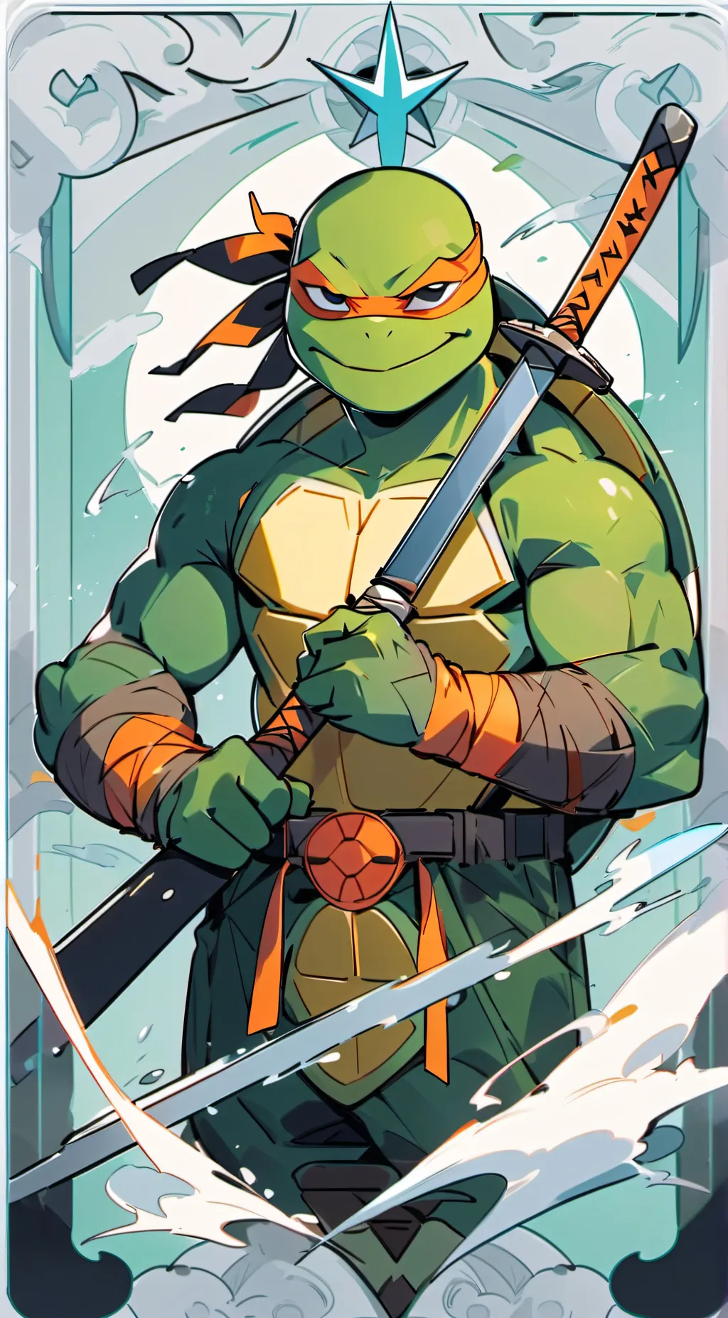ai character: ninja turtles  background