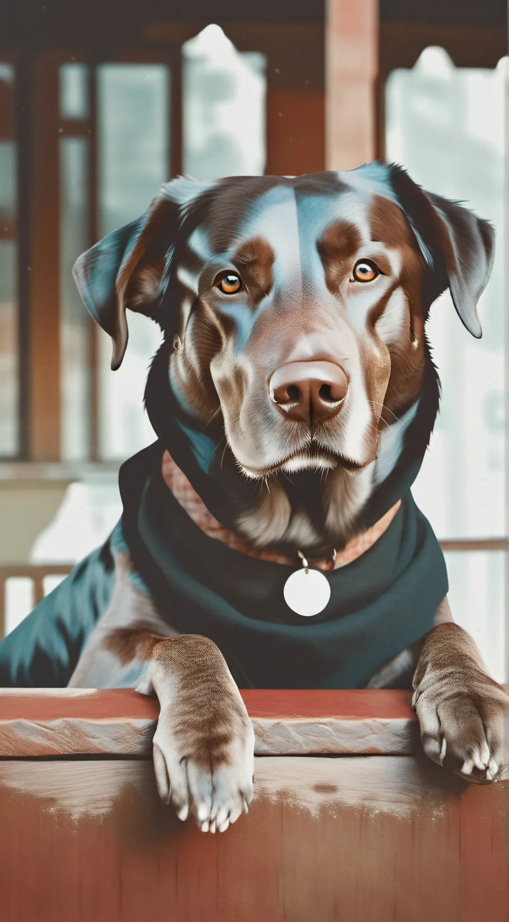 ai character: Homeless dog background