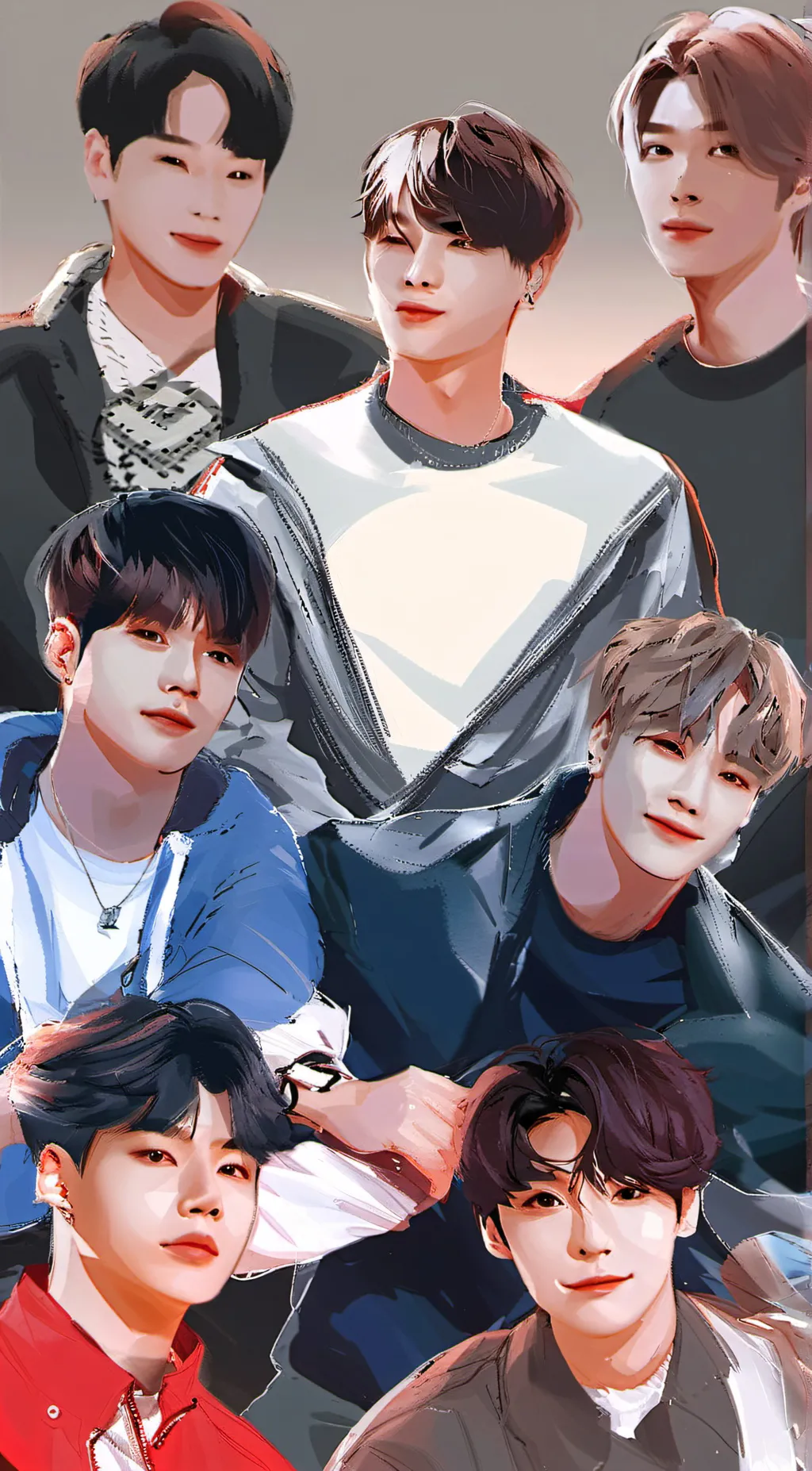 ai character: BTS  background