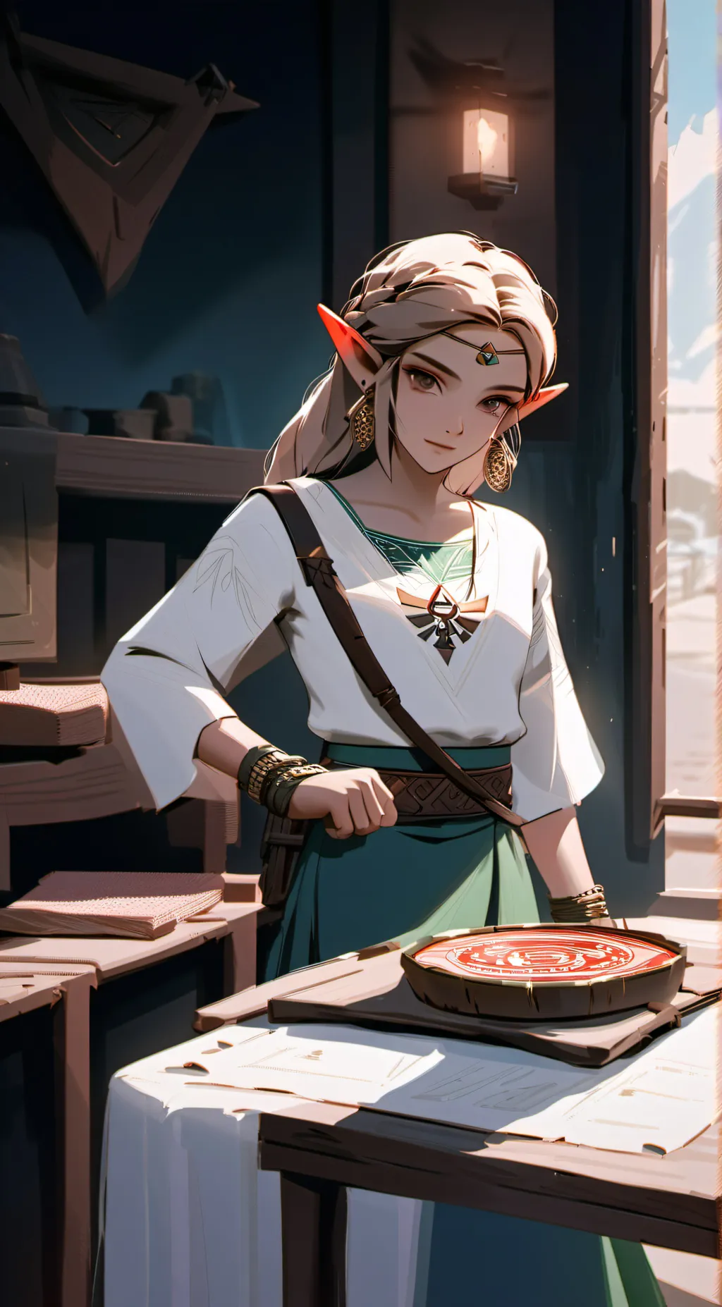 ai character: princess zelda  background