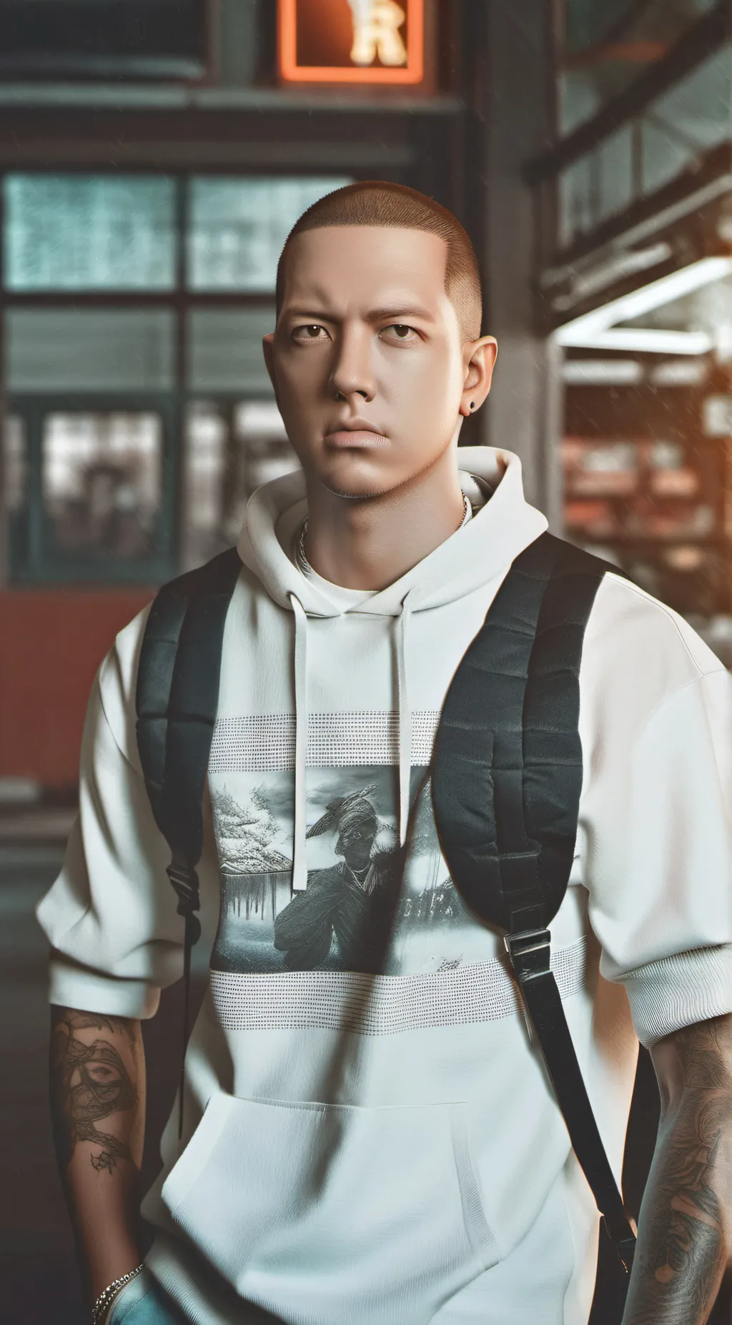 ai character: slim shady background