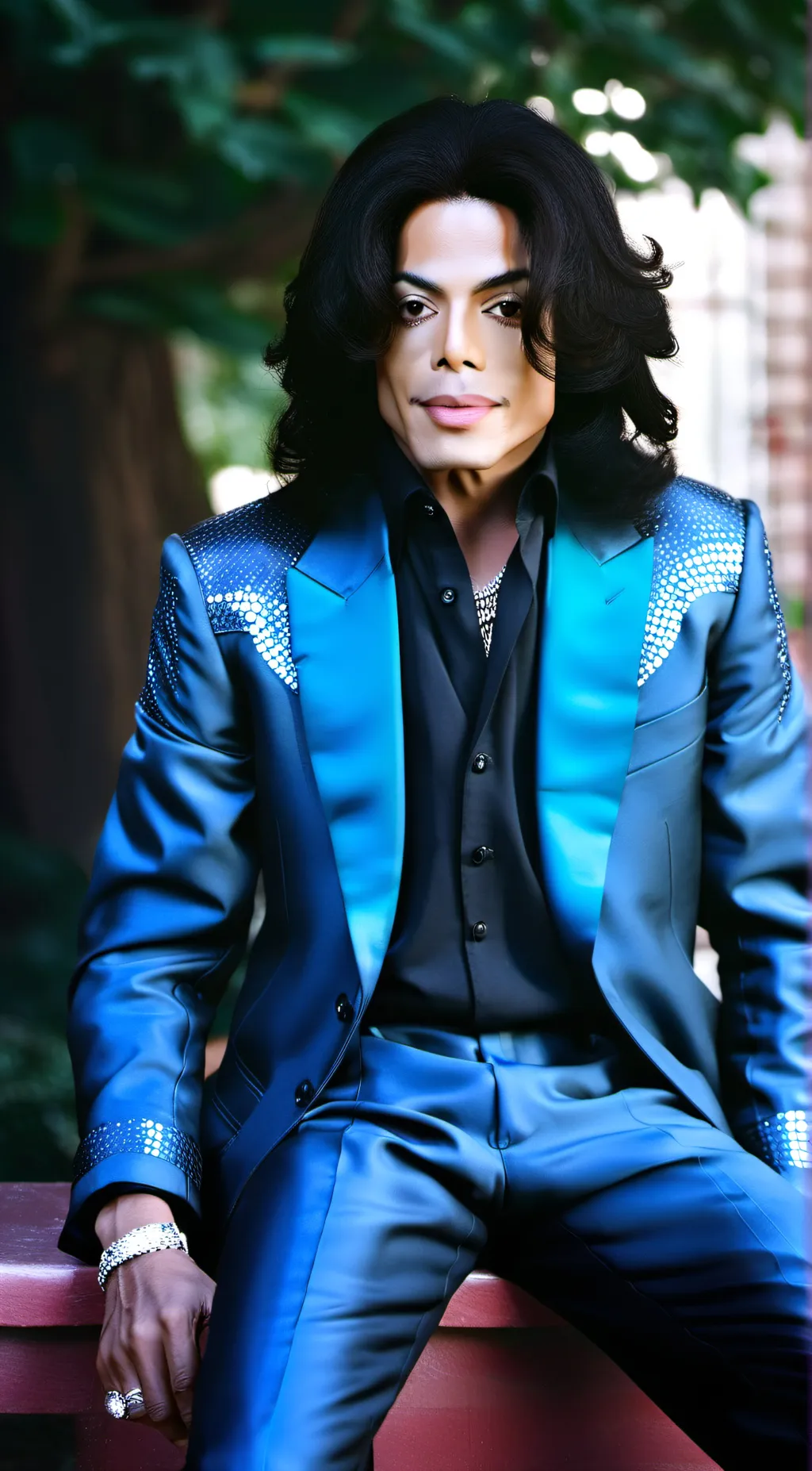 ai character: Michael Joe Jackso background
