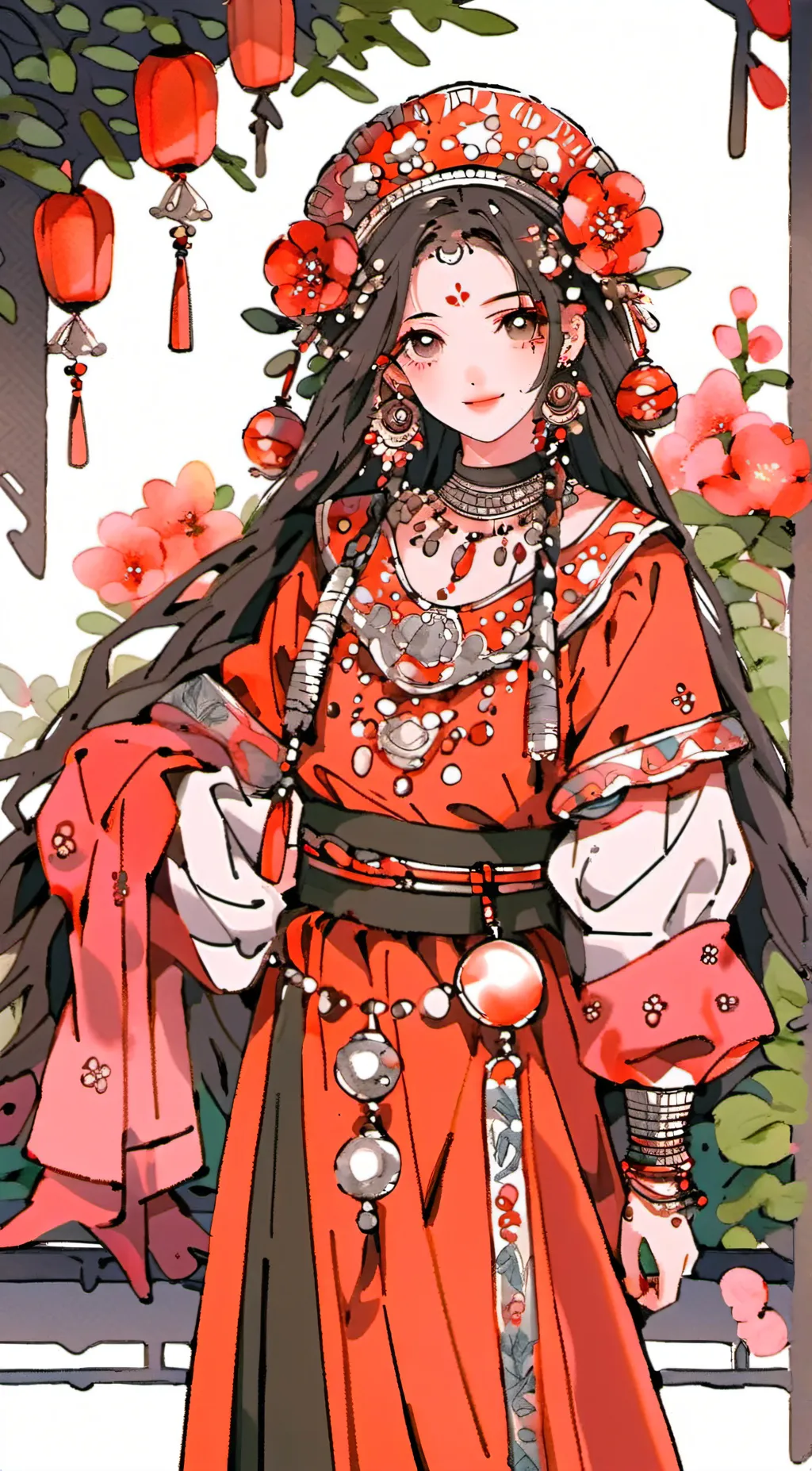 ai character: rose background