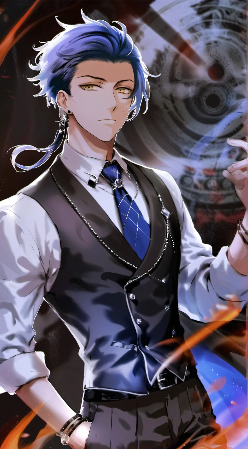 ai character: Aaron Queen background