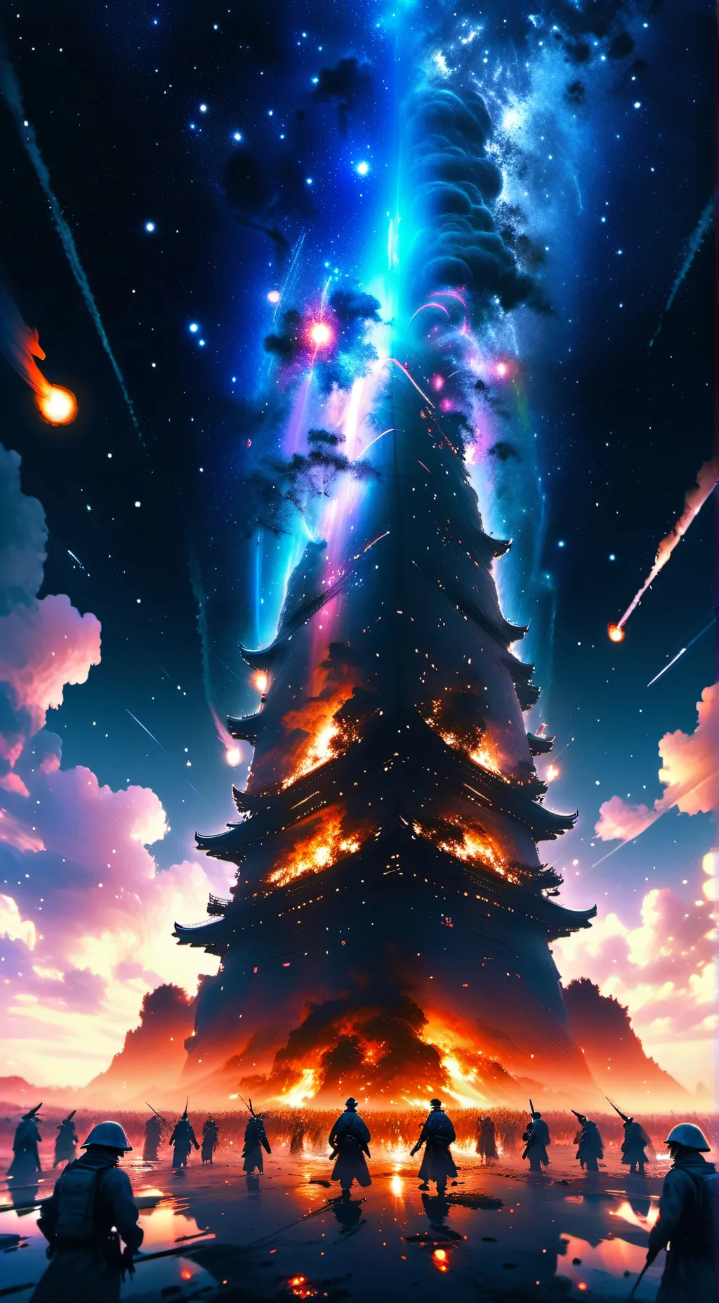 ai character: anime univesre war background