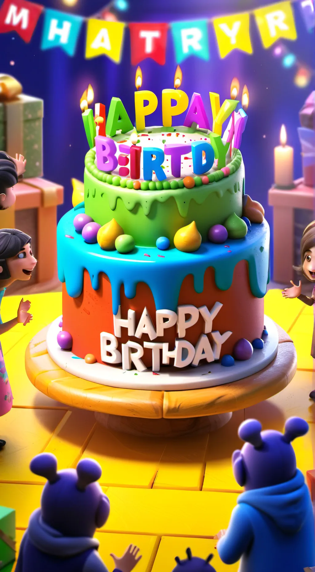 ai character: happy bd to talkie background