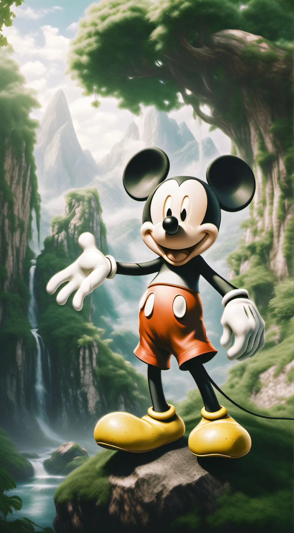 ai character: Mickey Mouse background