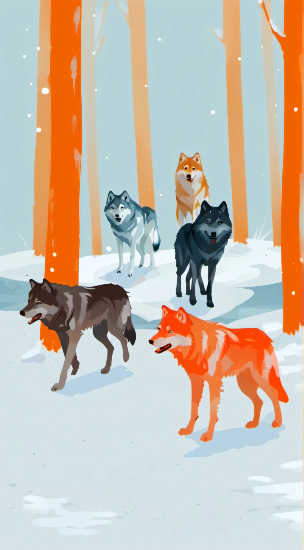 ai character: Wolf song background
