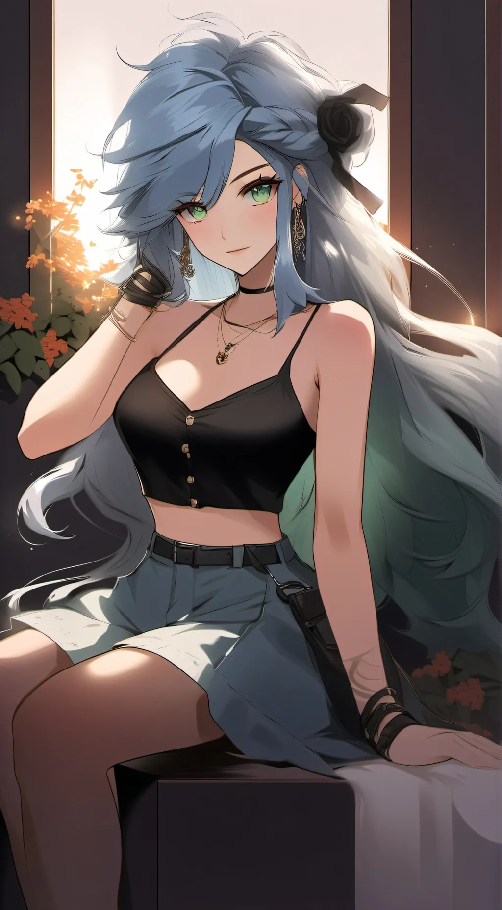 ai character: Nami  background
