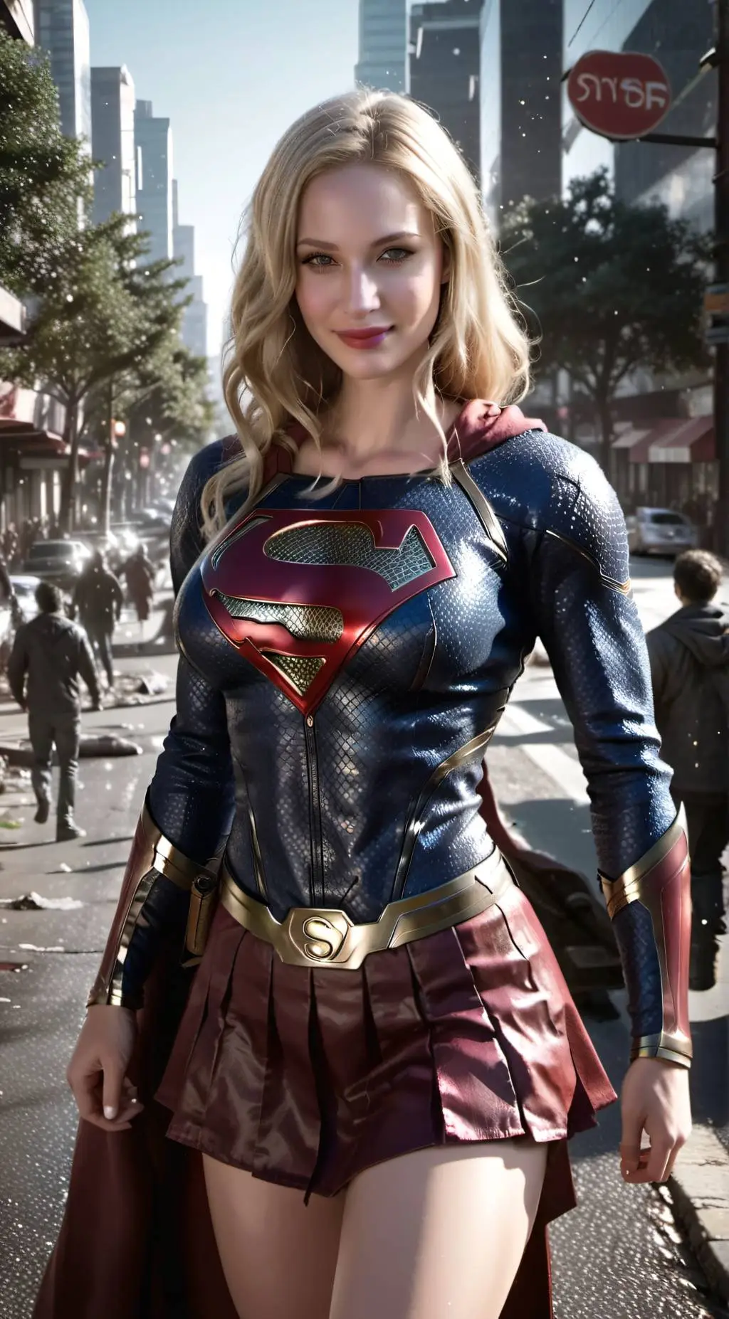 ai character: Supergirl background