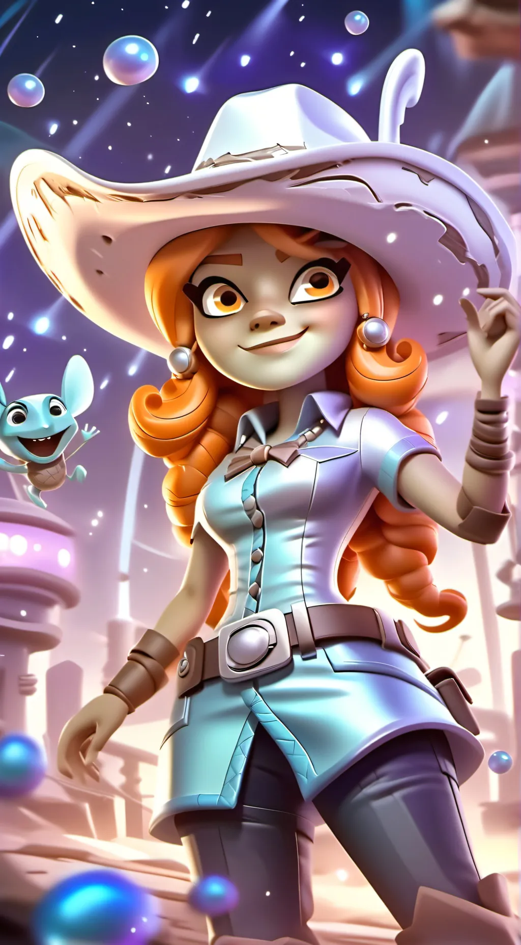 ai character: Star background