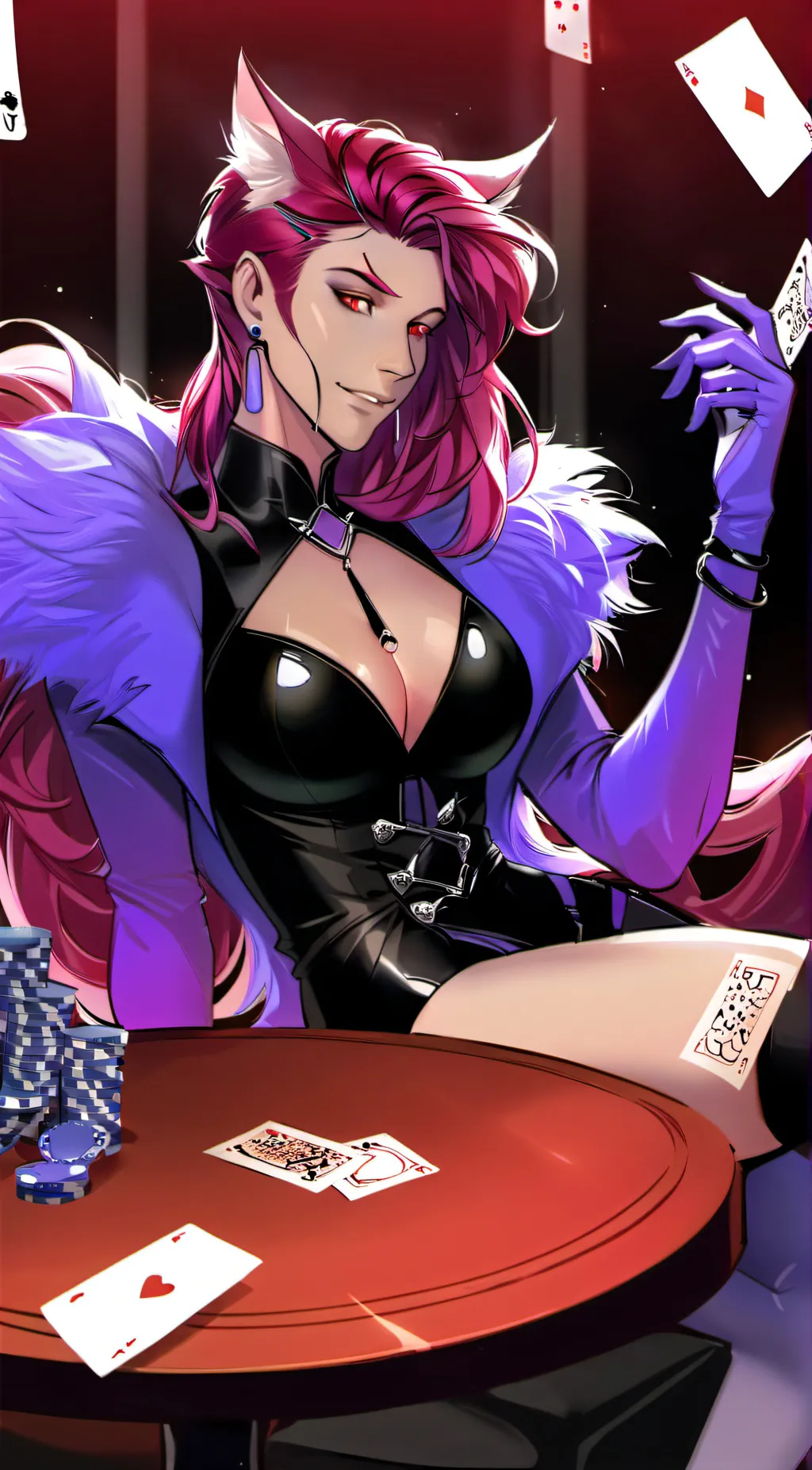 ai character: Cat-girl Gambit background