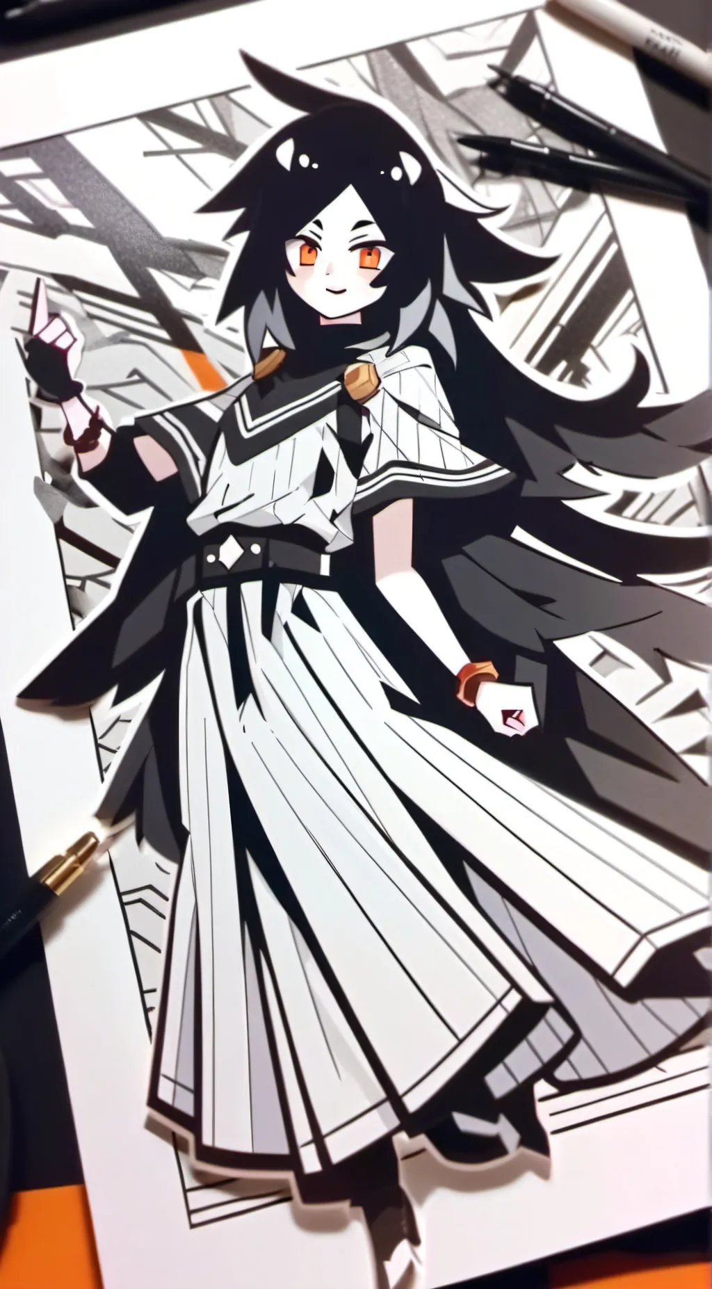 ai character: Miss circle background