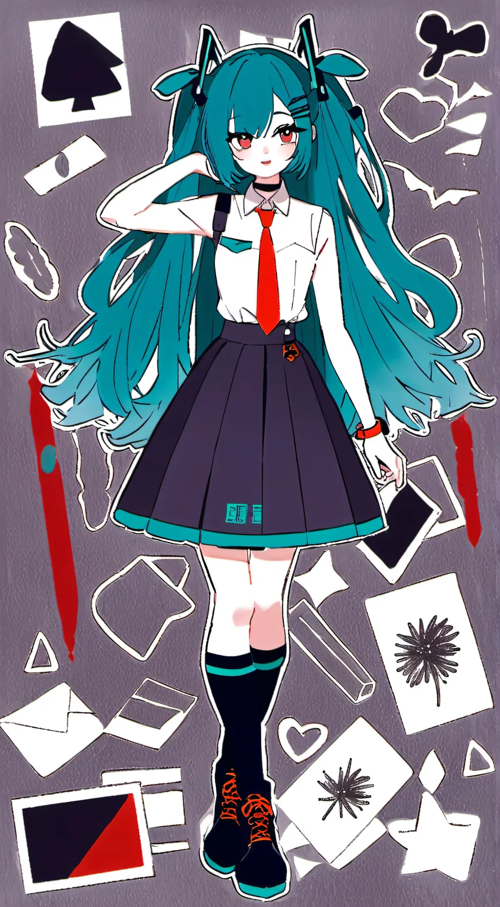 ai character: hatsune miku background