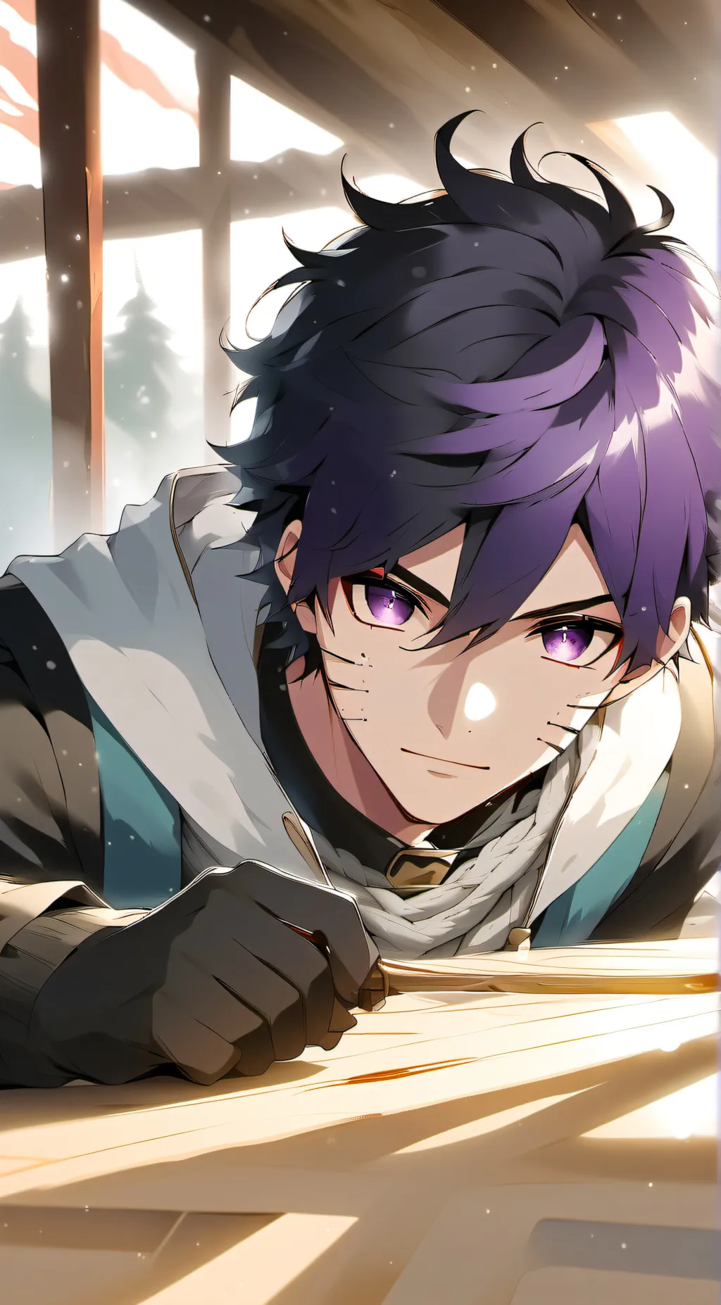 ai character: Damien  background