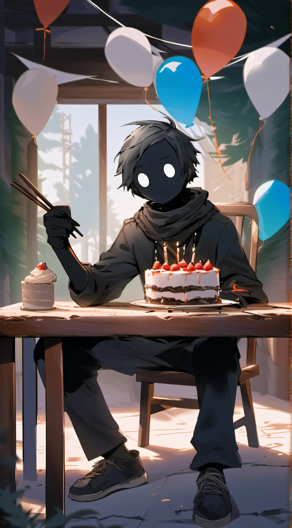ai character: TCOS birthday..  background