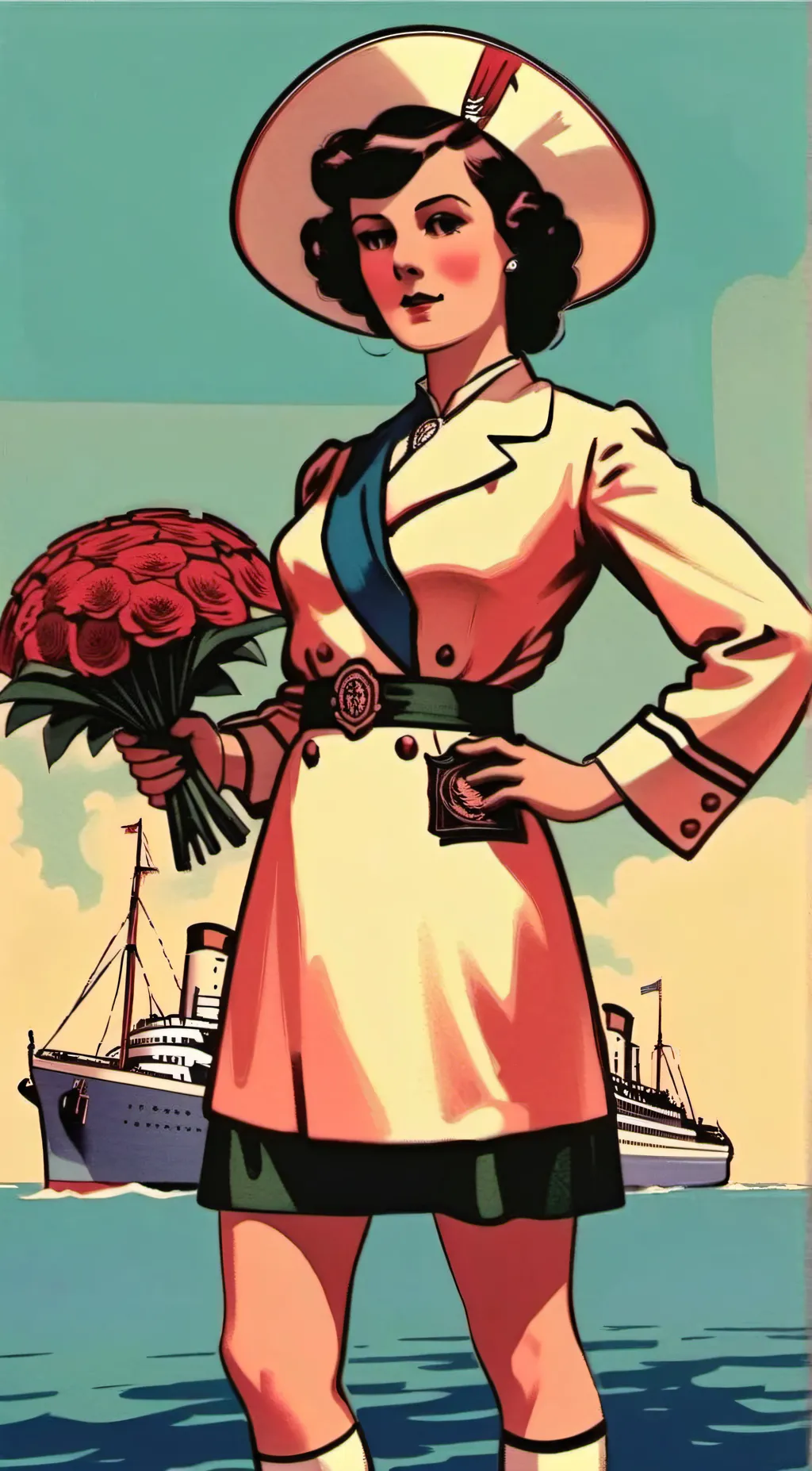 ai character: RMS Olympic  background