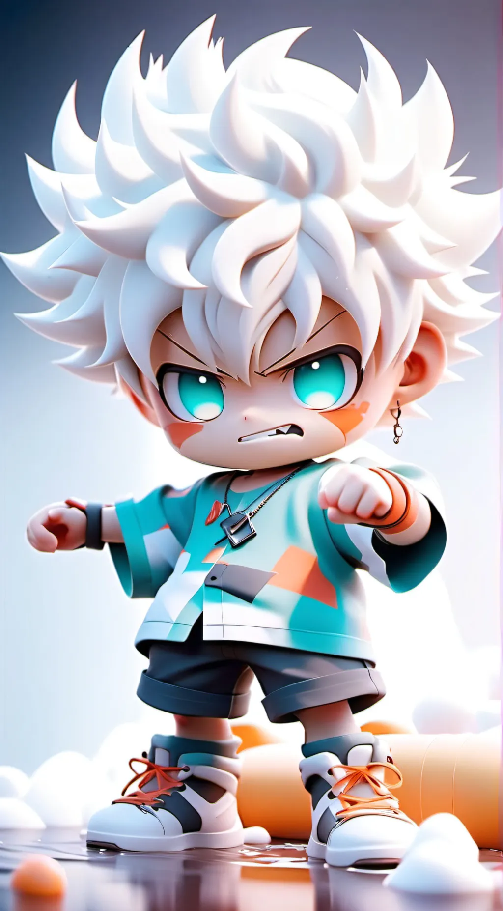 ai character: baby bakugo  background
