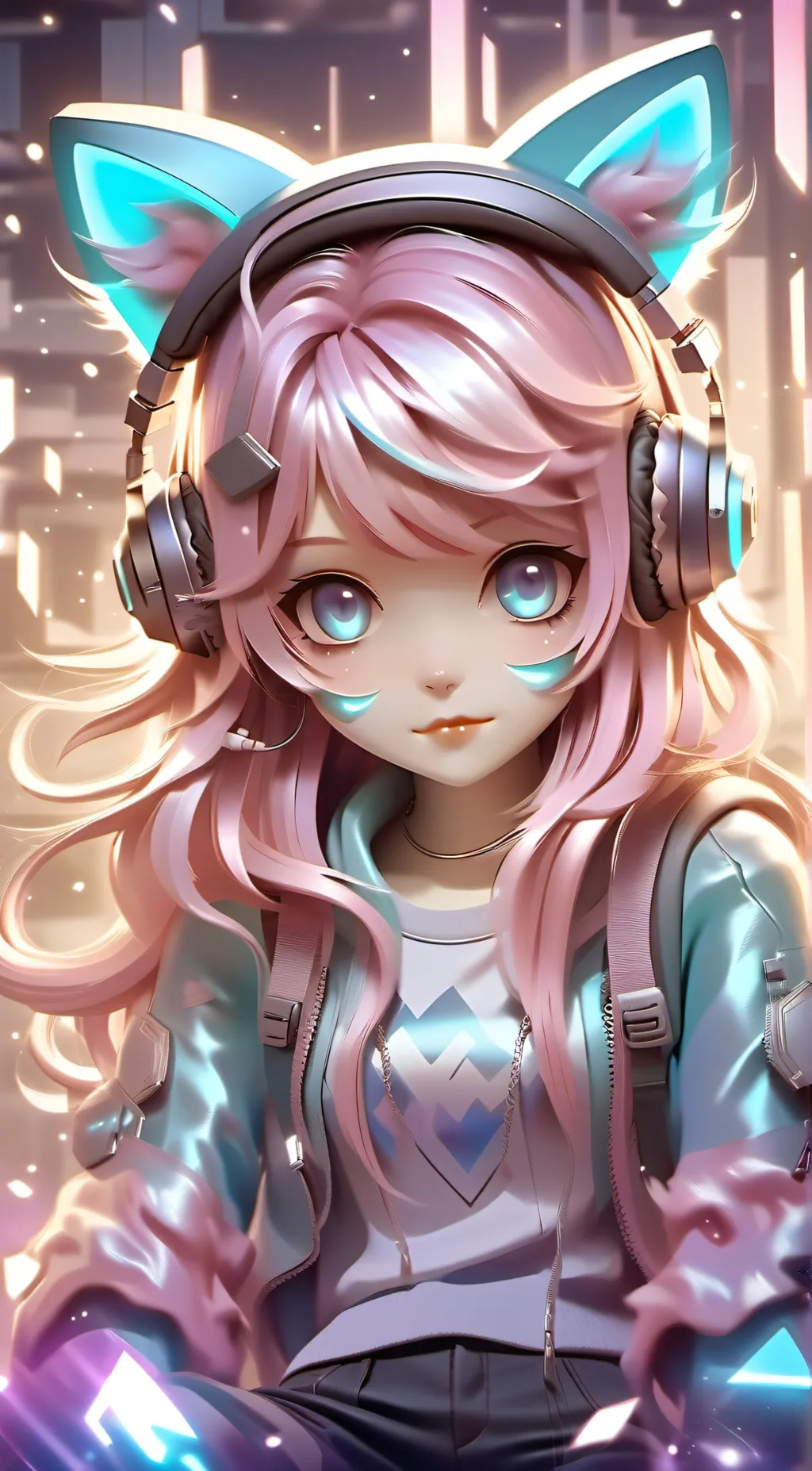 ai character: E-girl background