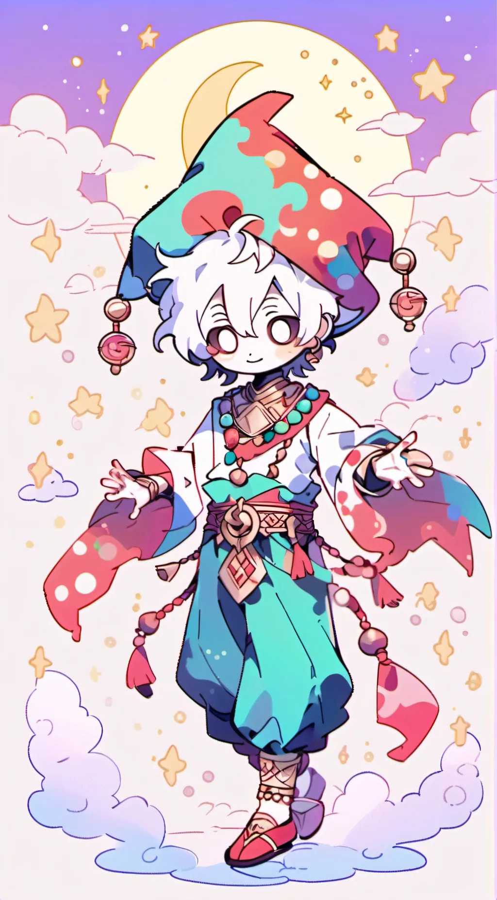 ai character: Moon background