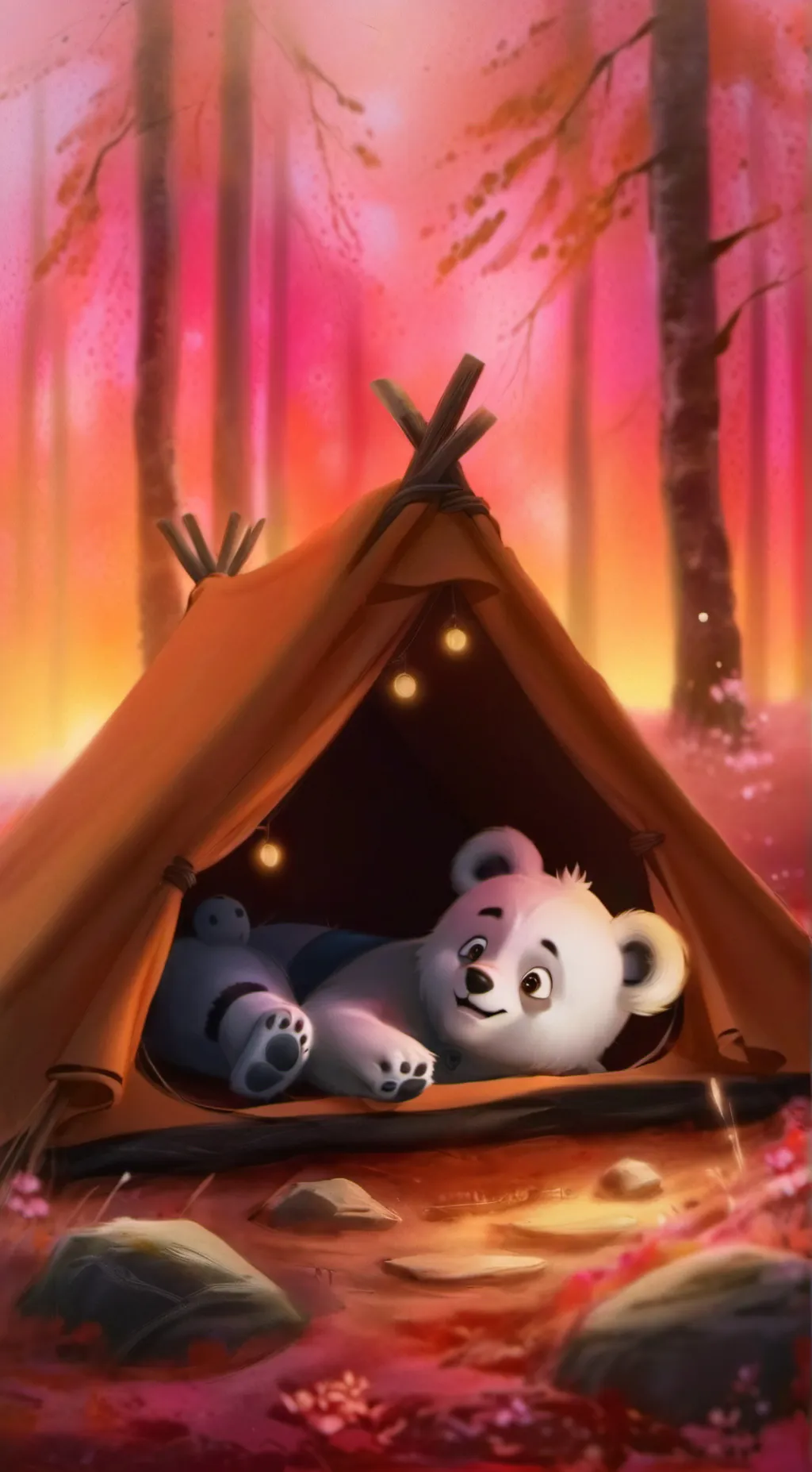 ai character: teddy  background