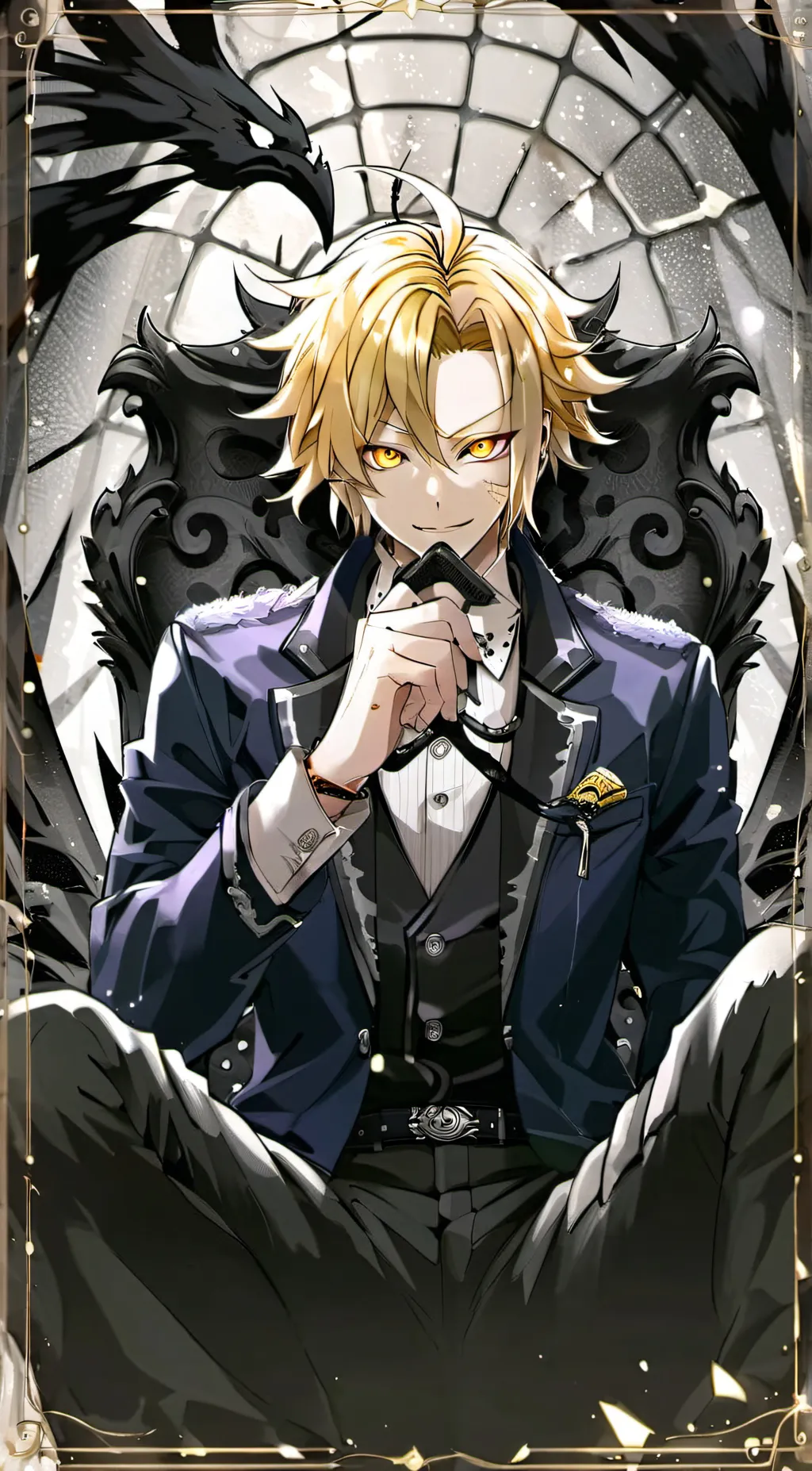 ai character: Villain Denki.  background