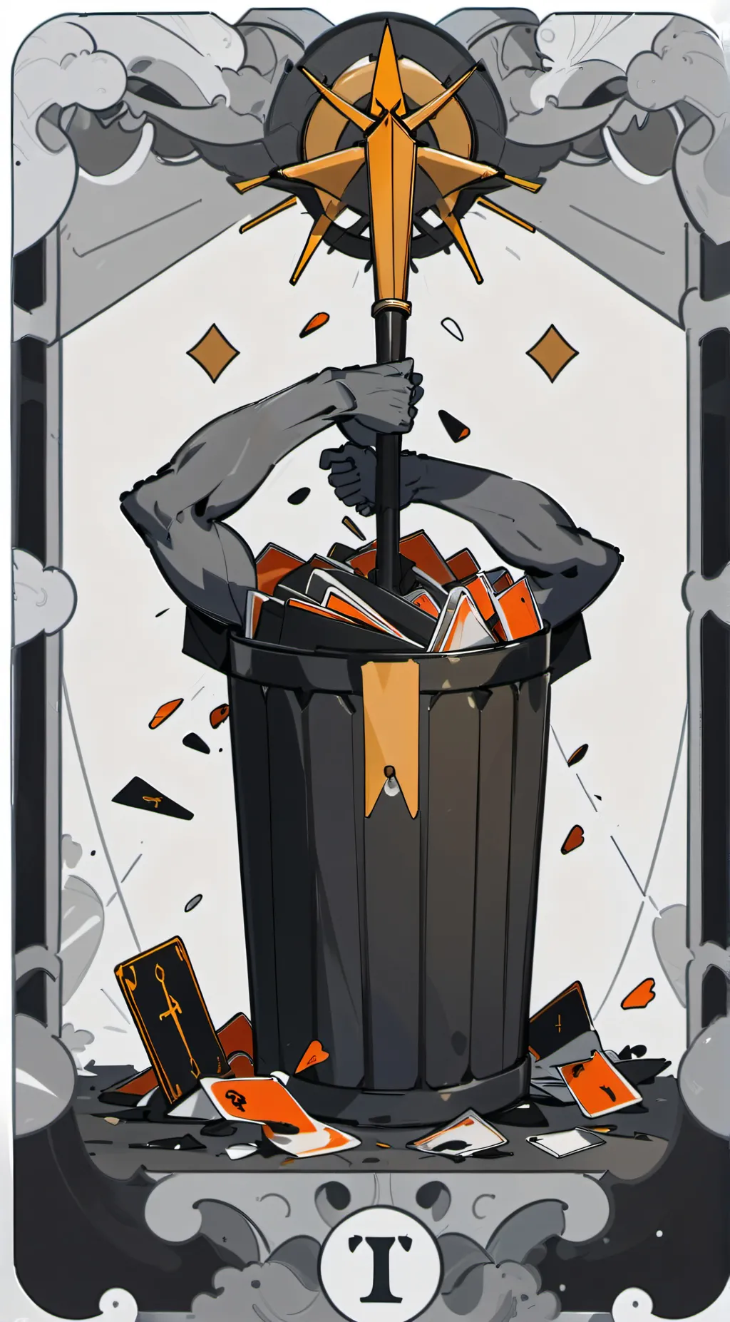 ai character: lordly trashcan background