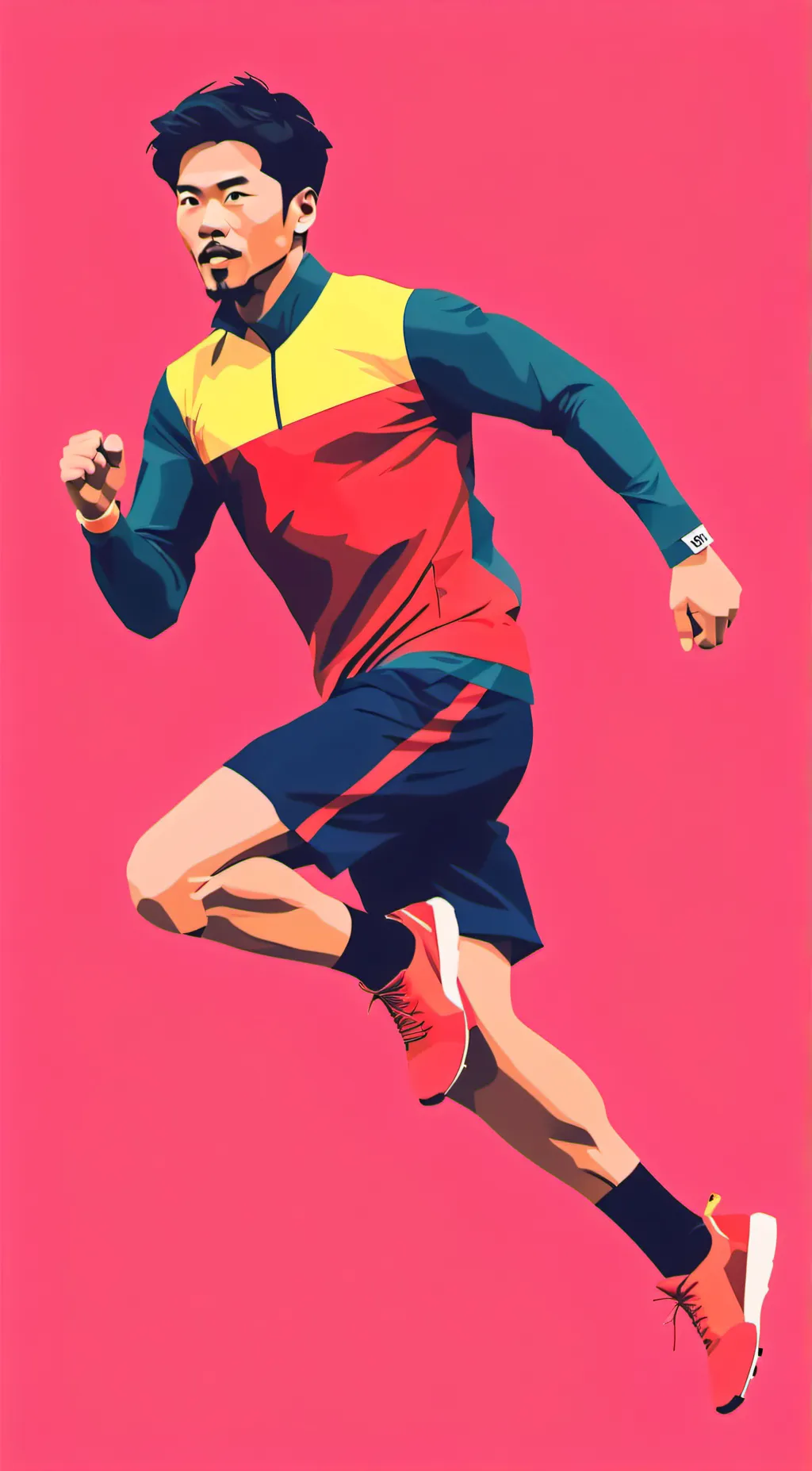 ai character: Running man Ph background