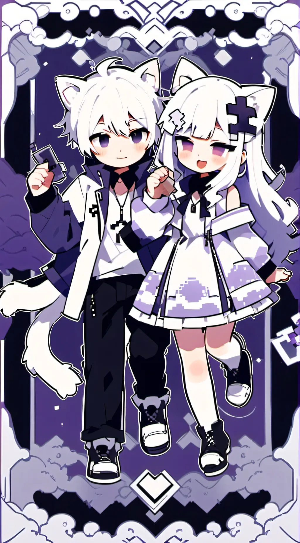 ai character: Kitty and nico background