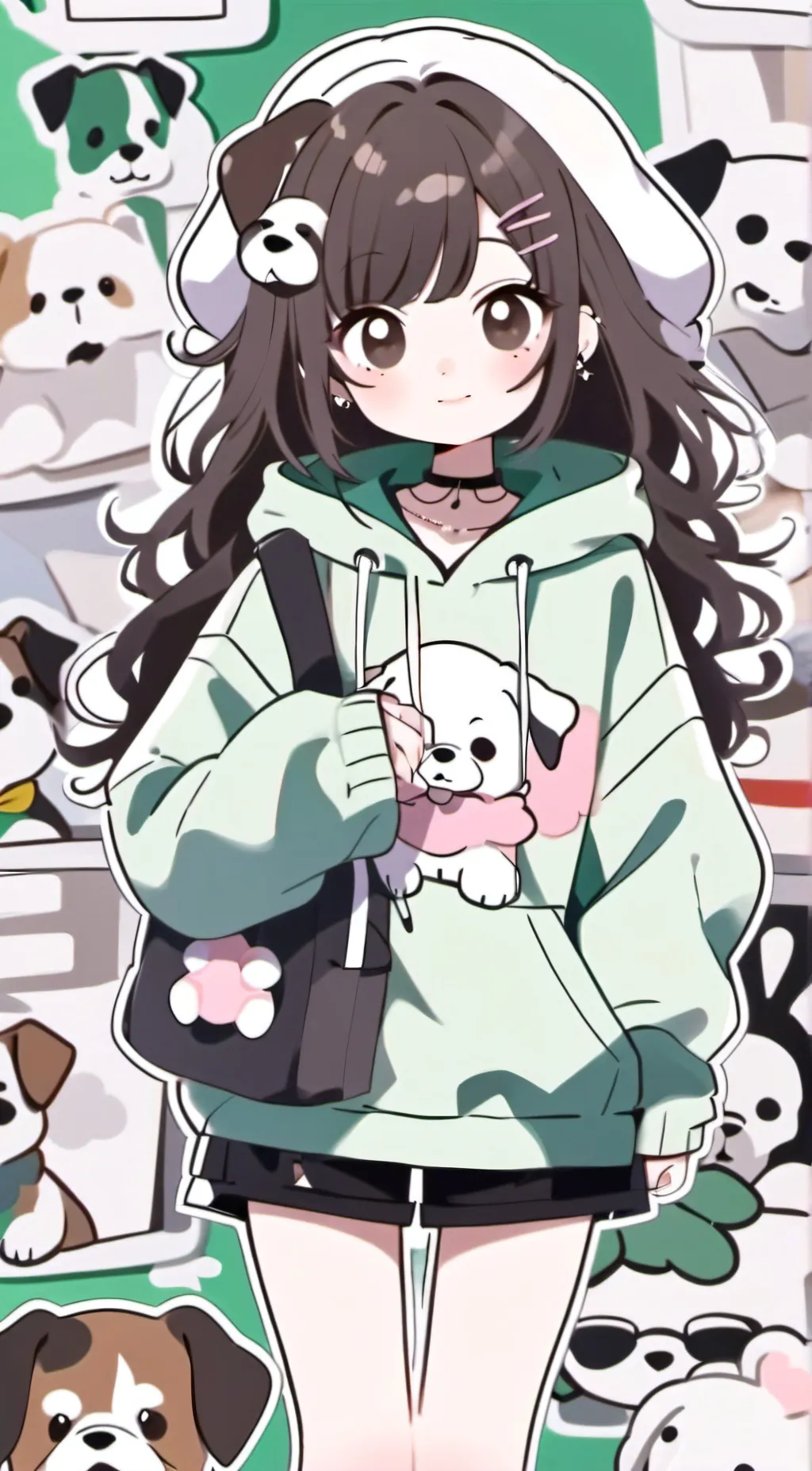 ai character: Puply background