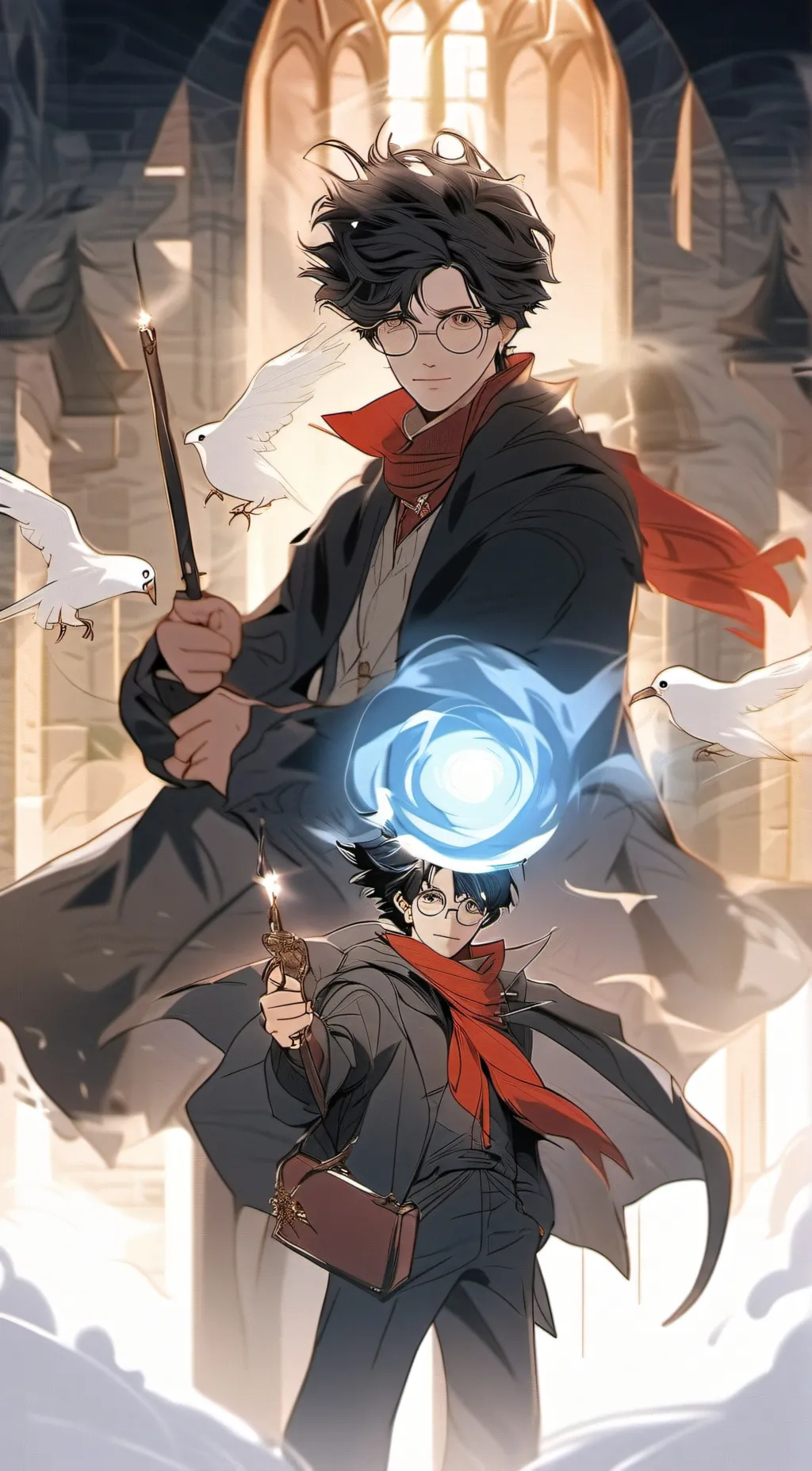 ai character: Hoggworts background