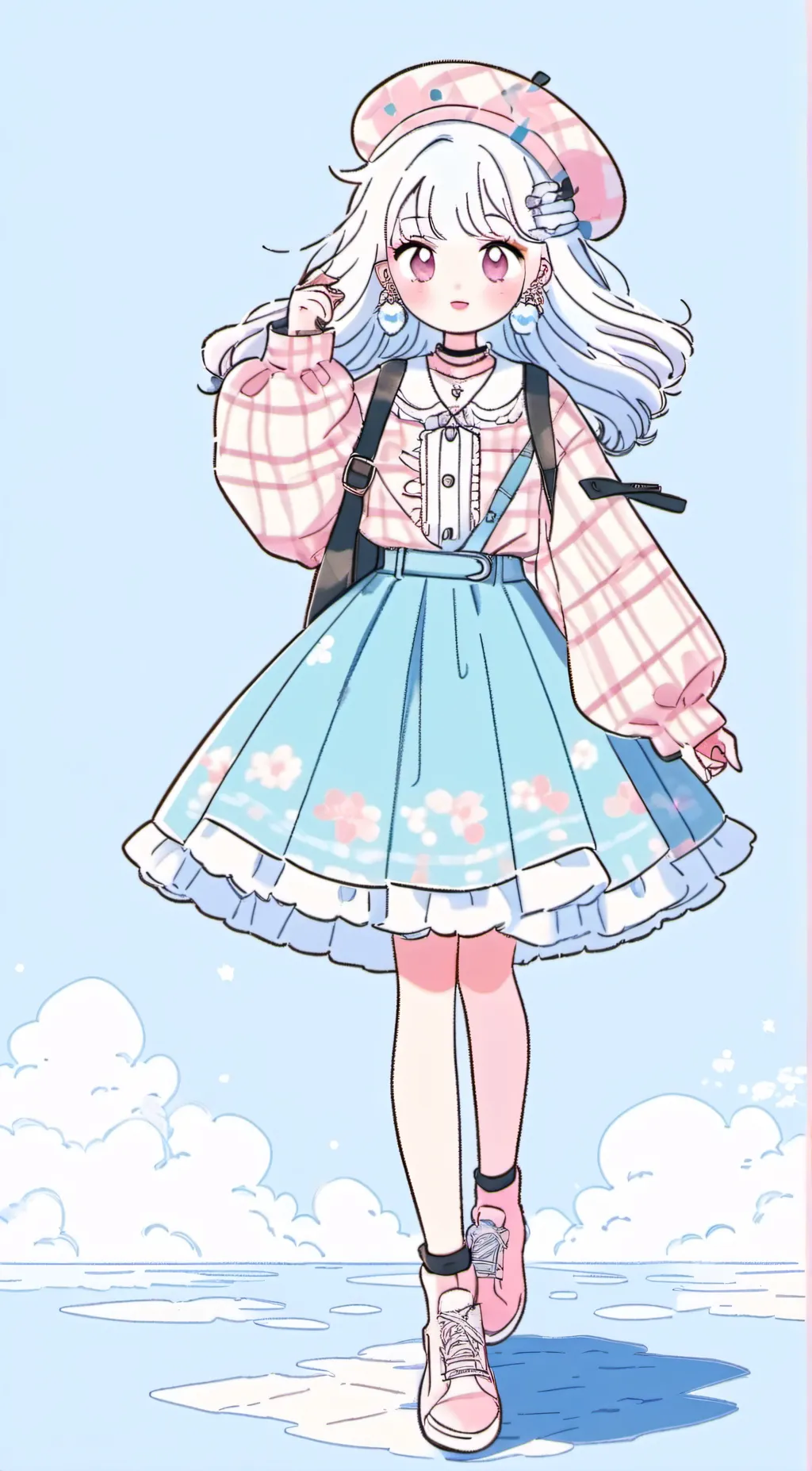 ai character: cute girl ❤️ background