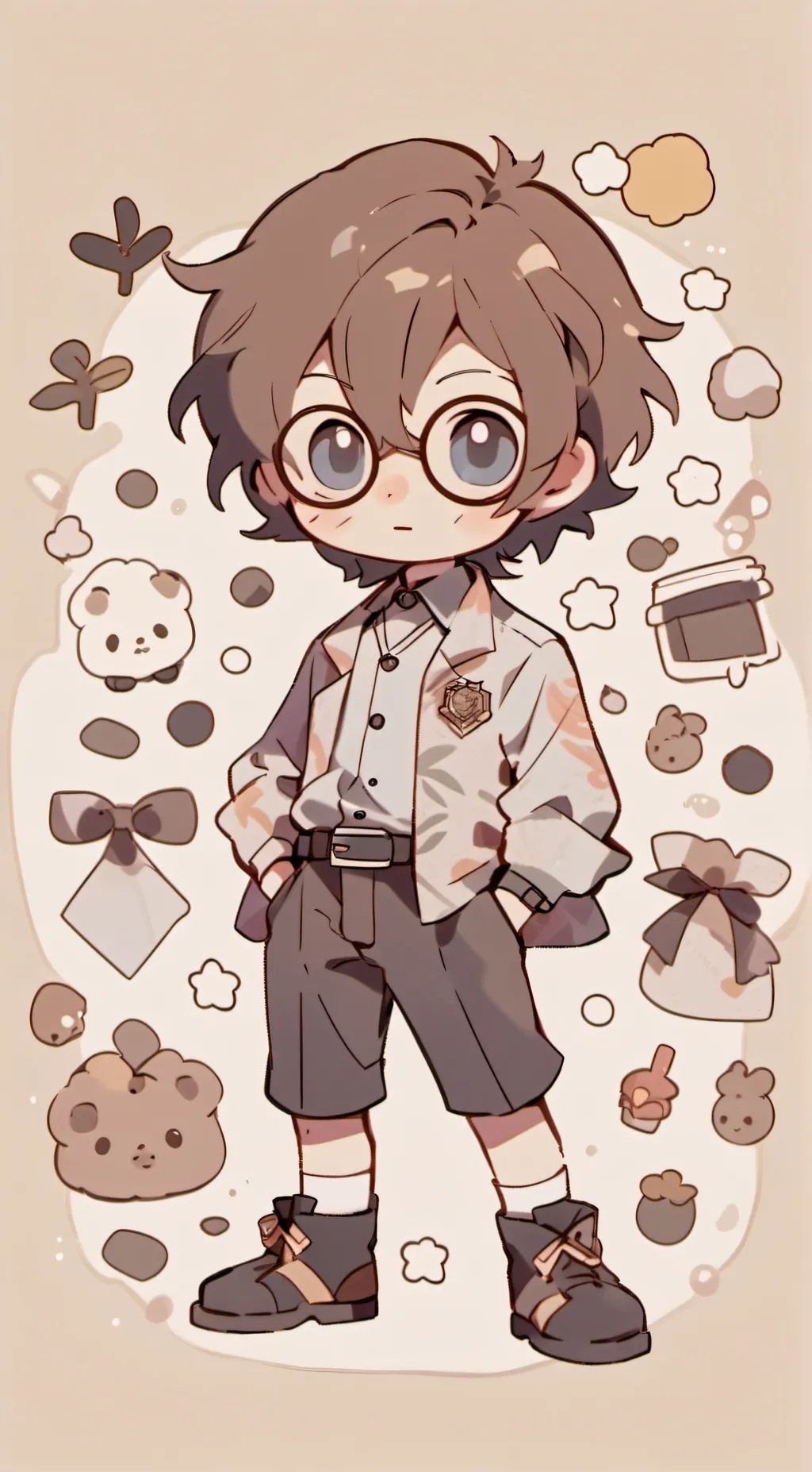 ai character: Silver  background