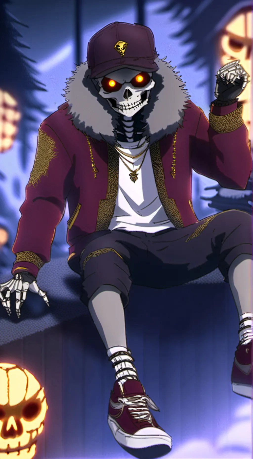 ai character: Fallen Stars Sans background