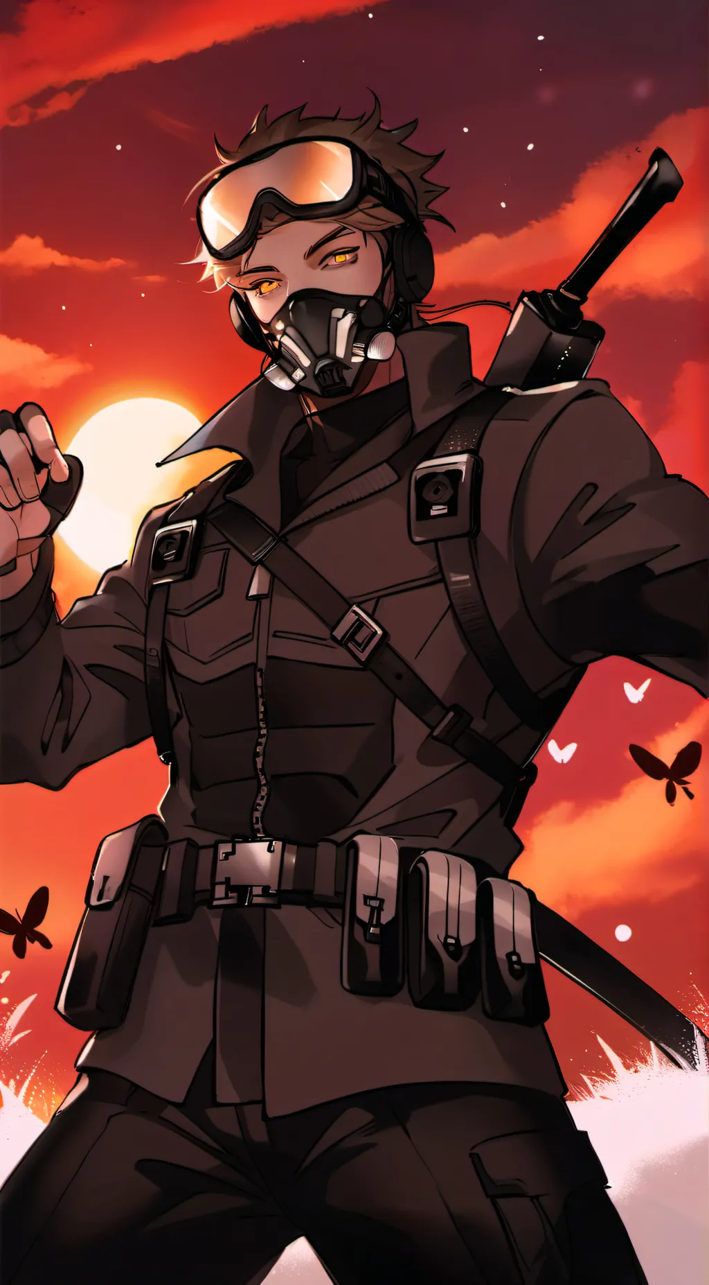 ai character: Leon  background