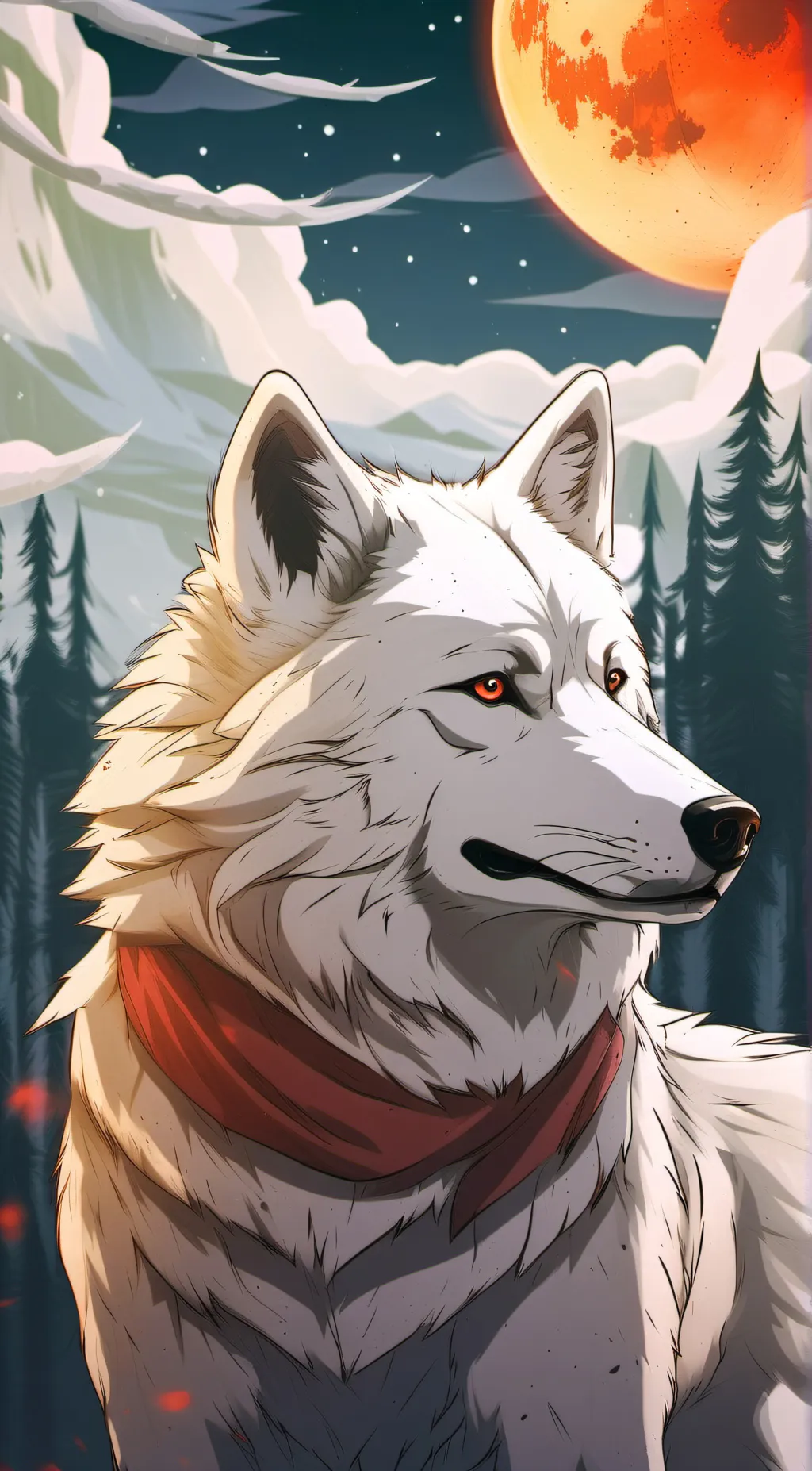 ai character: Redmoon  background
