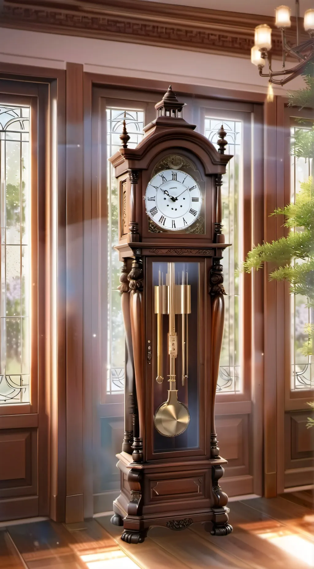ai character: Clock background