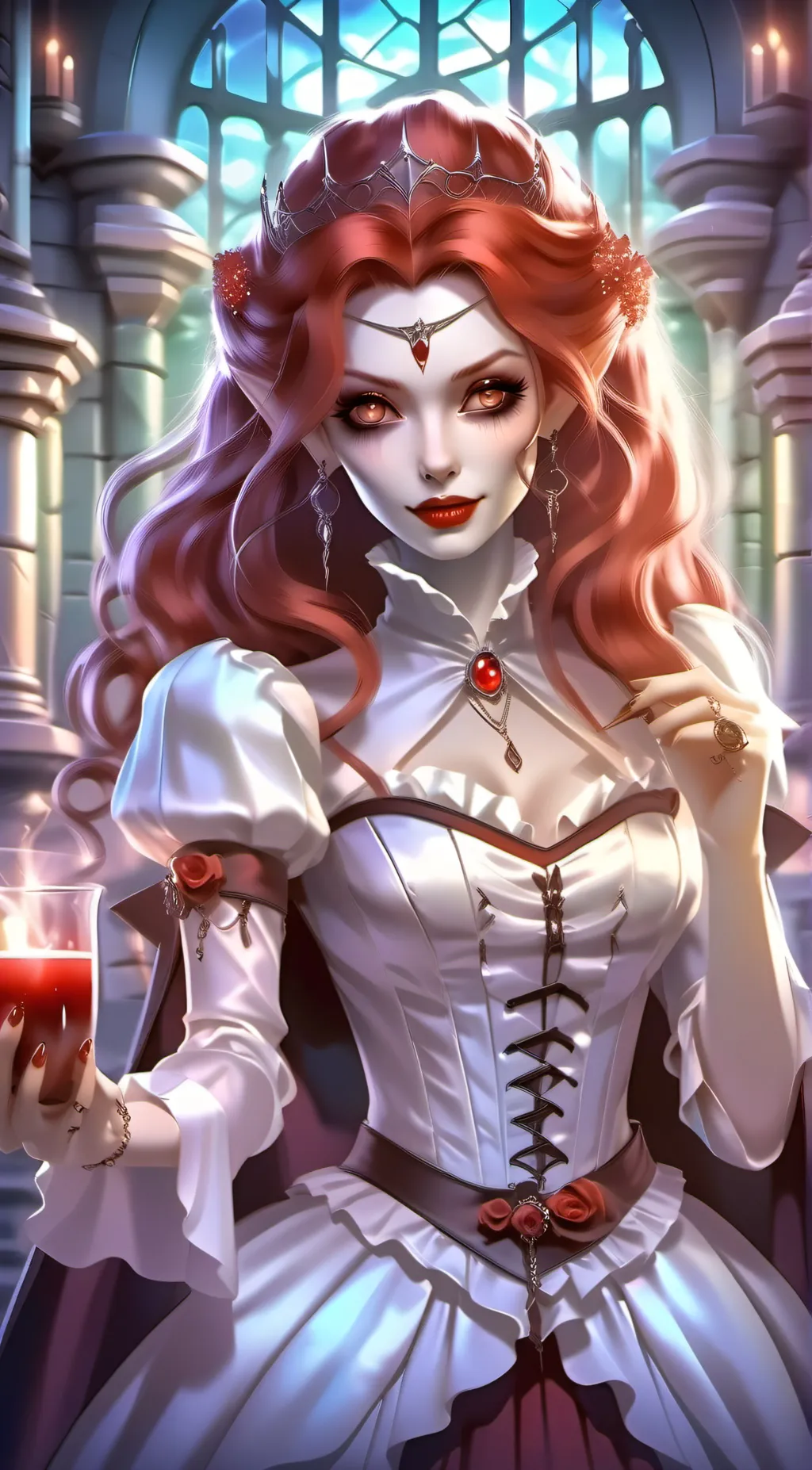 ai character: rose background