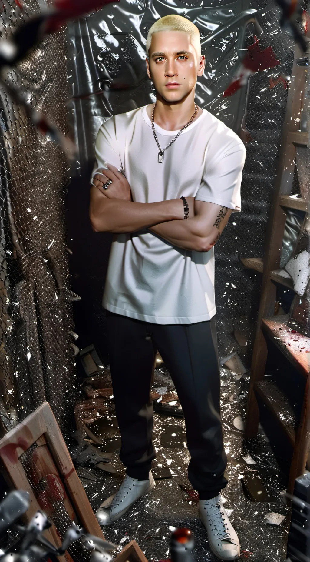 ai character: Slim Shady  background