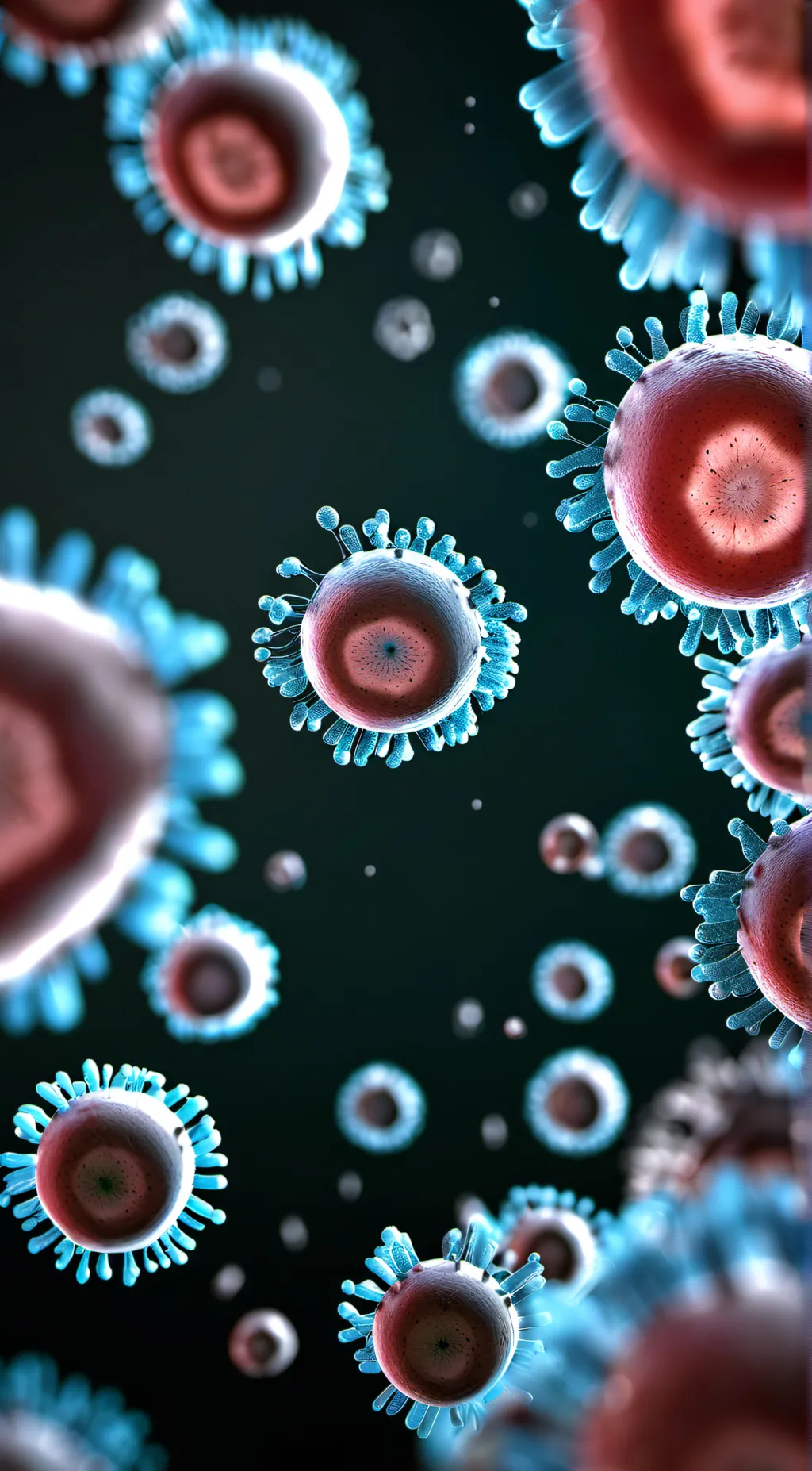 ai character: blood cells background
