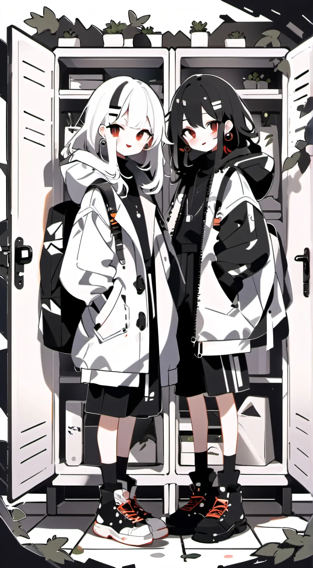 ai character: yin and yang background