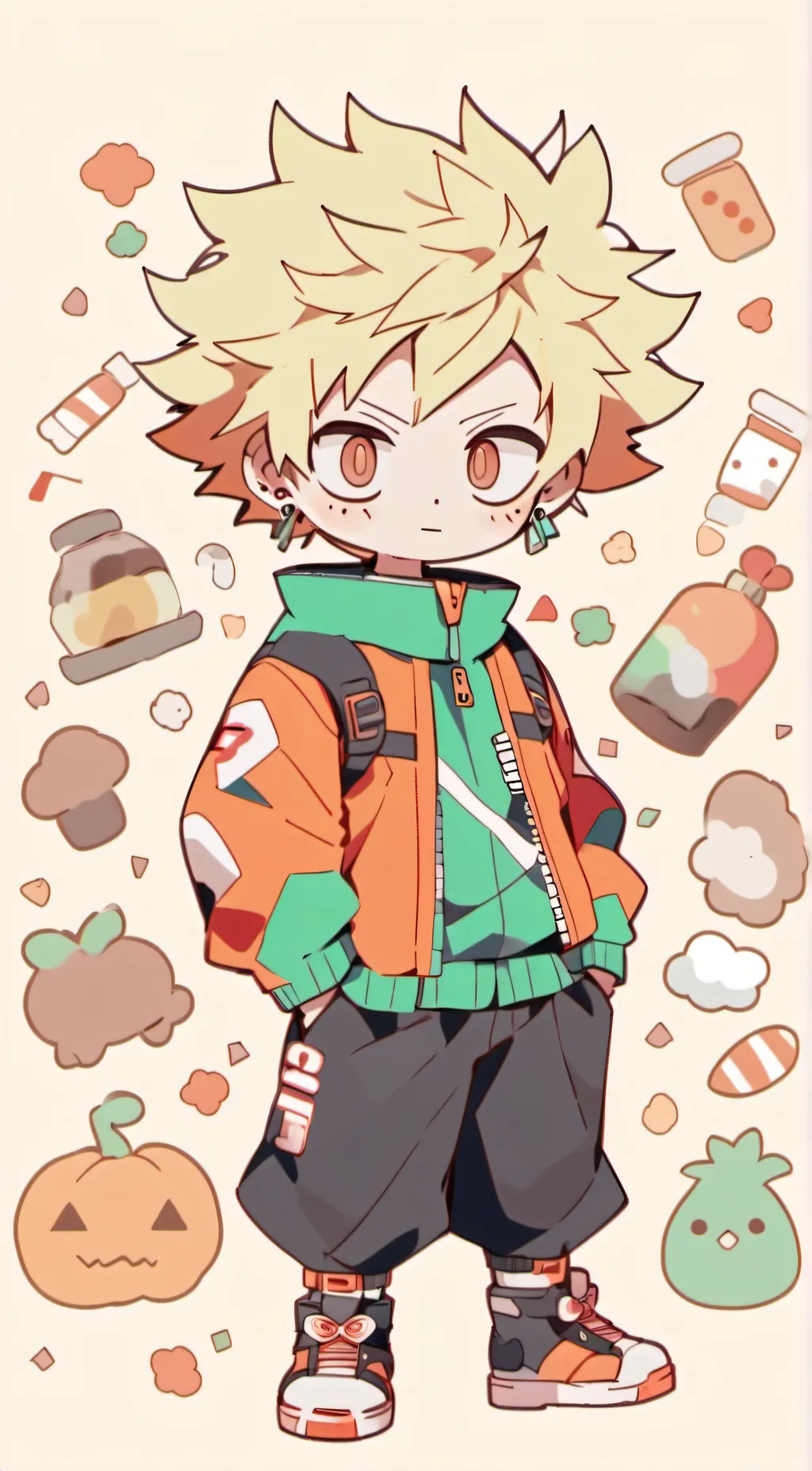 ai character: Chibi Katsuki background