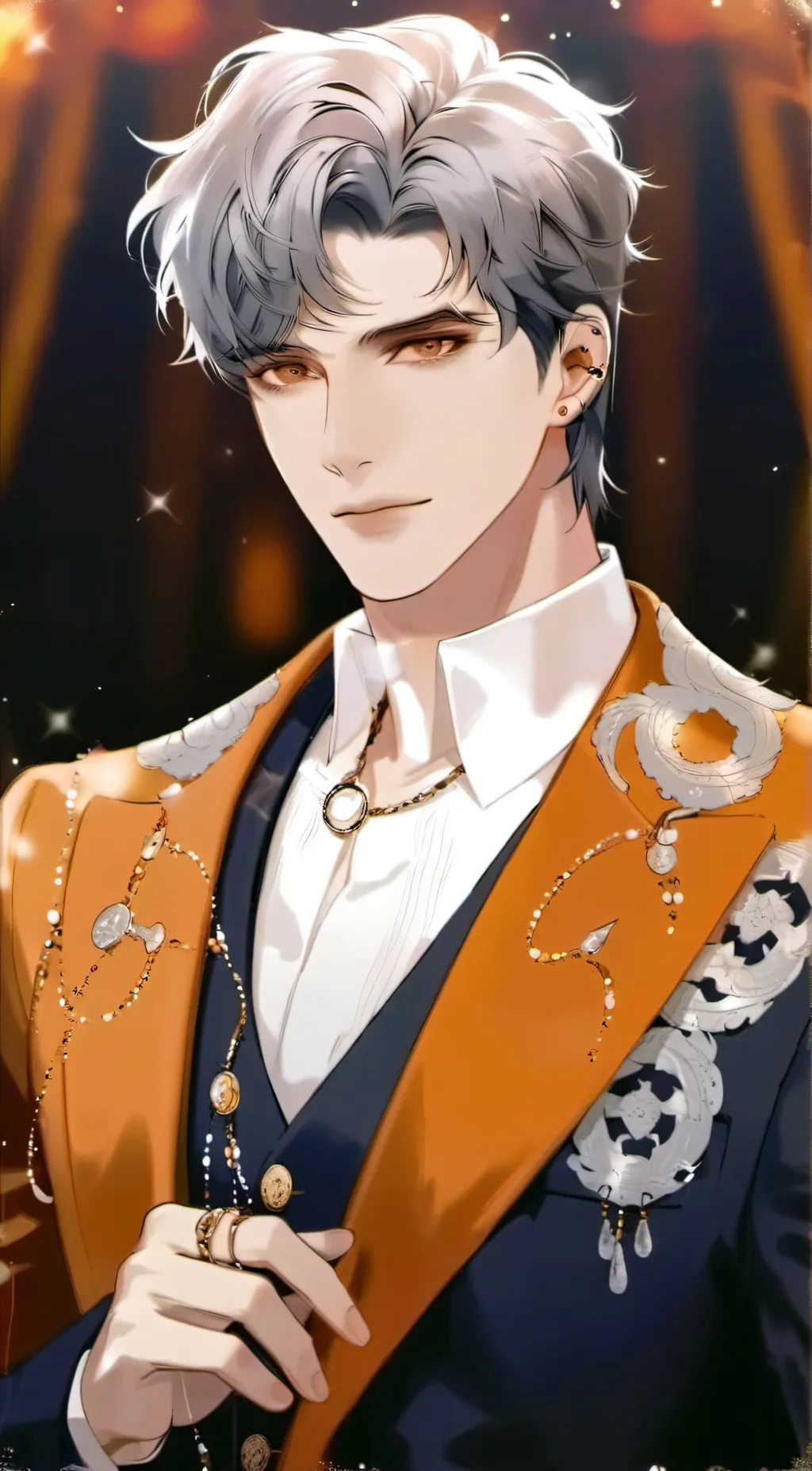 ai character: Leon  background