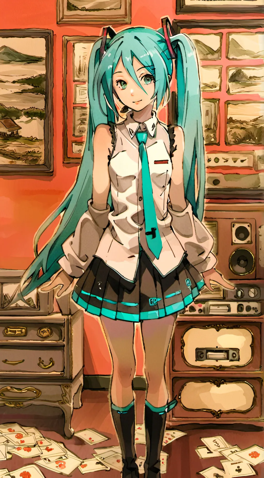 ai character: Hatsune Miku background