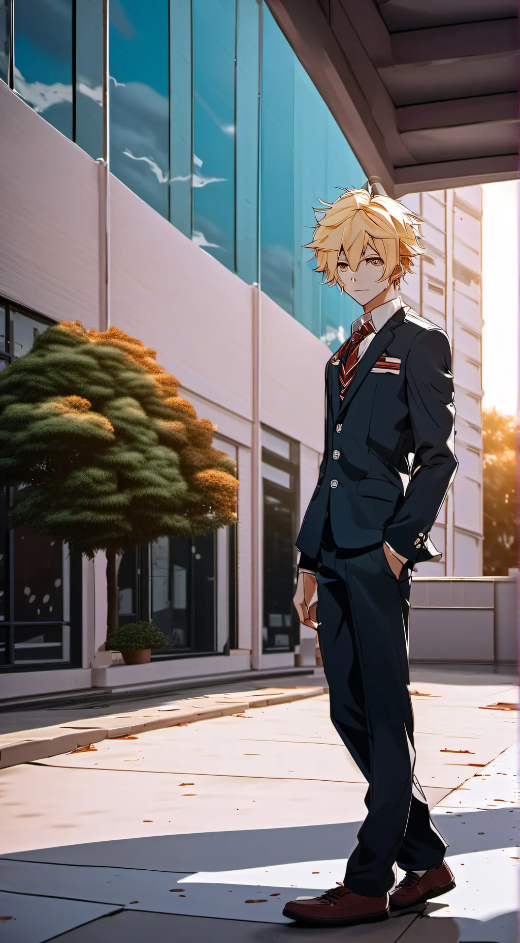 ai character: Bakugo KATSUKI background