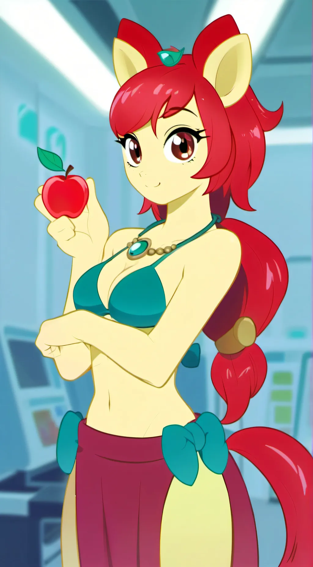 ai character: Apple Bloom background