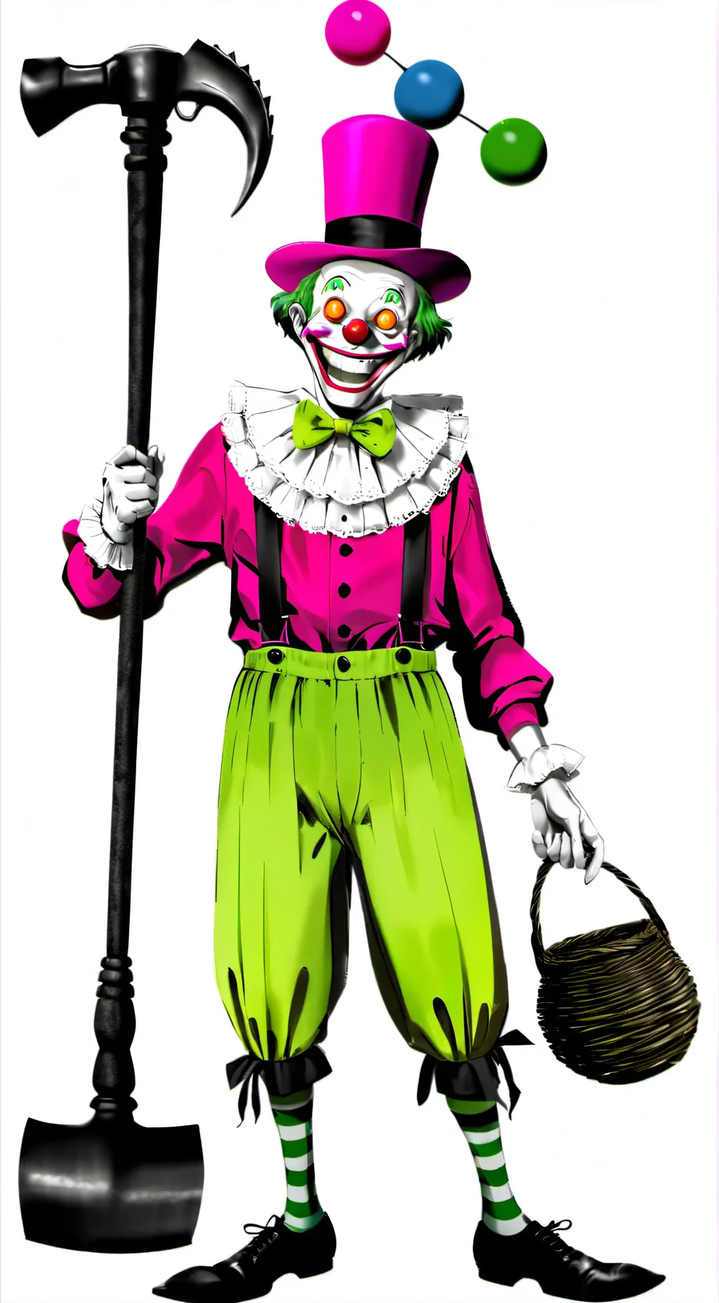ai character: Wacky Mole Clown  background