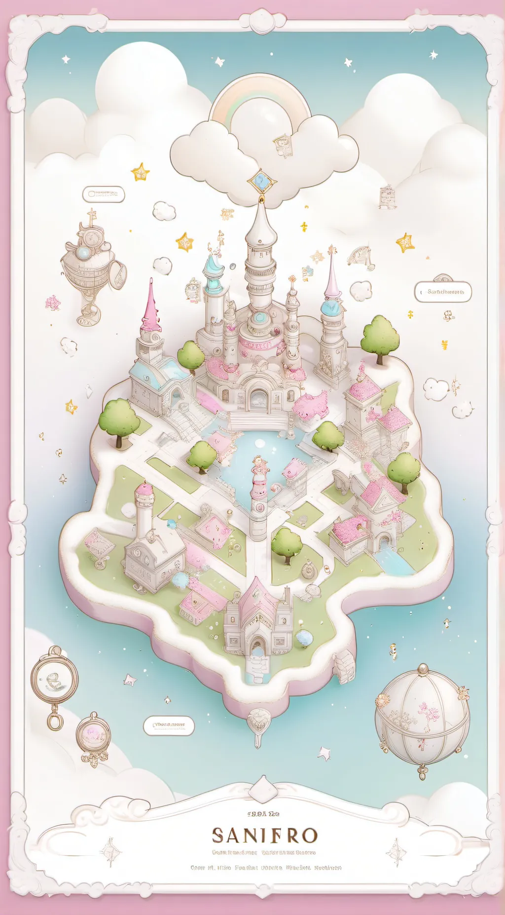ai character: SanrioFD WorldMap  background